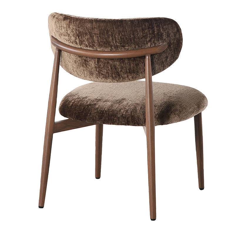 Sessel JAPANDI braun mit dunklem Holzgestell