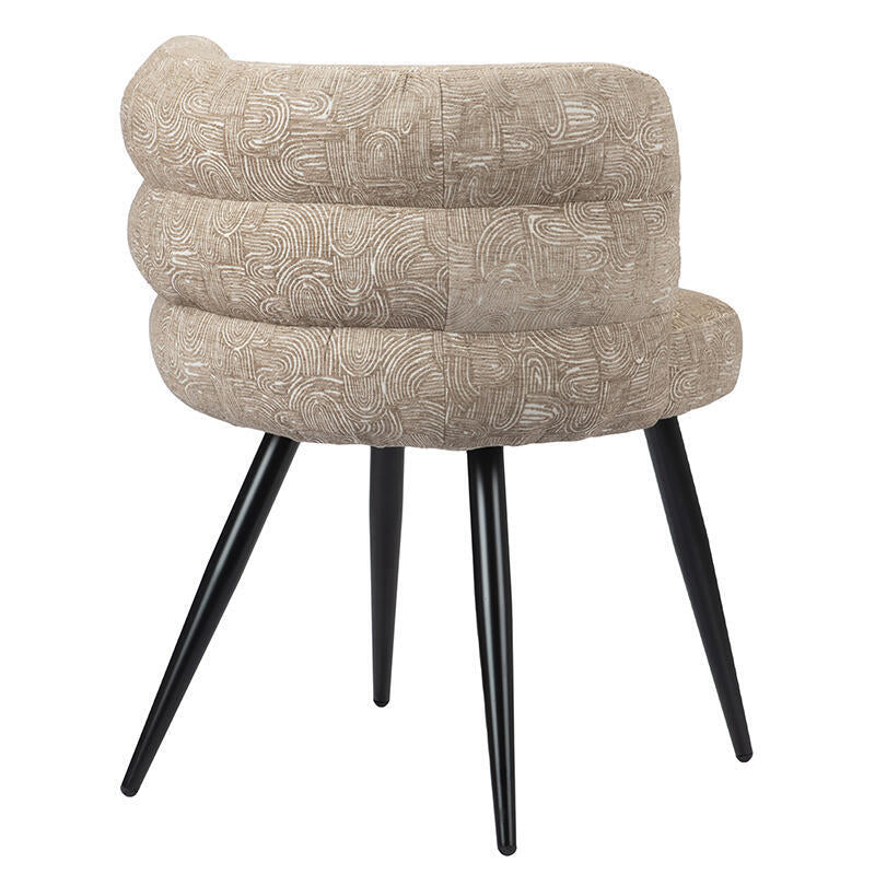 CLOUD Chair in Taupe with Black Base