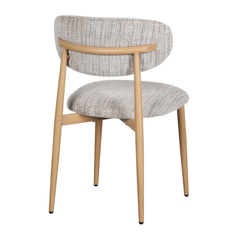 Stuhl JAPANDI grau-beige mit Holzgestell