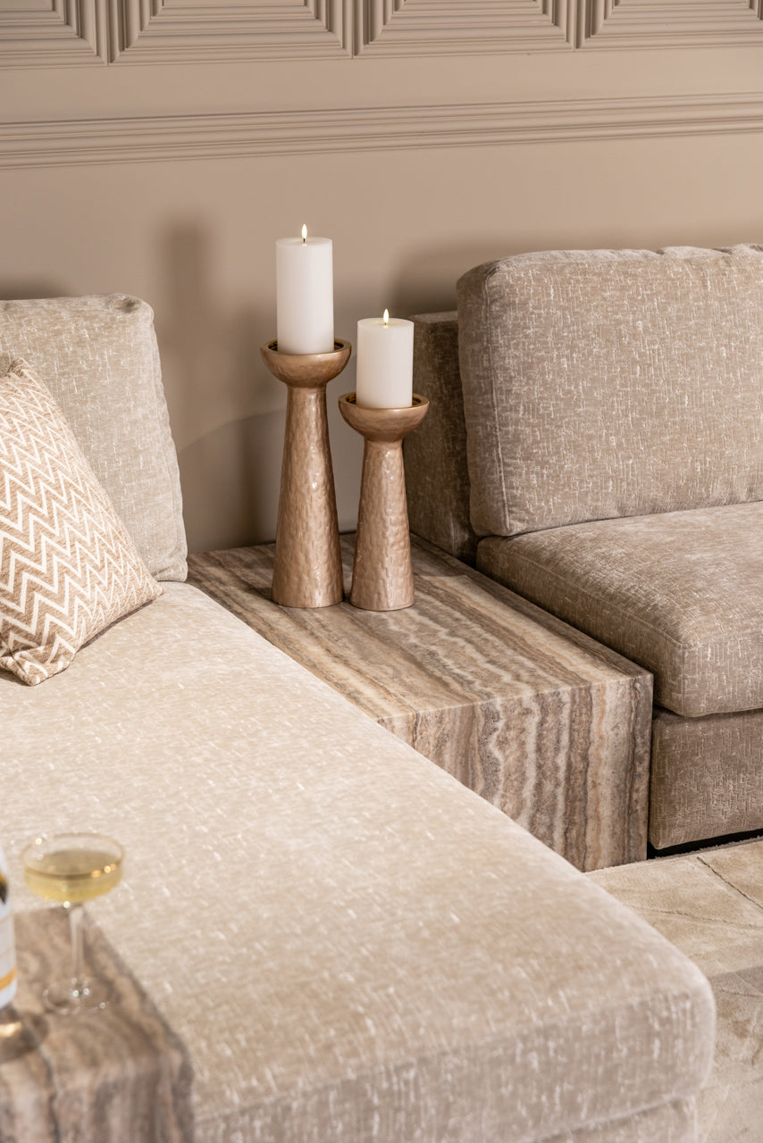 Kaffeetisch DULCE grau-beige Marmor