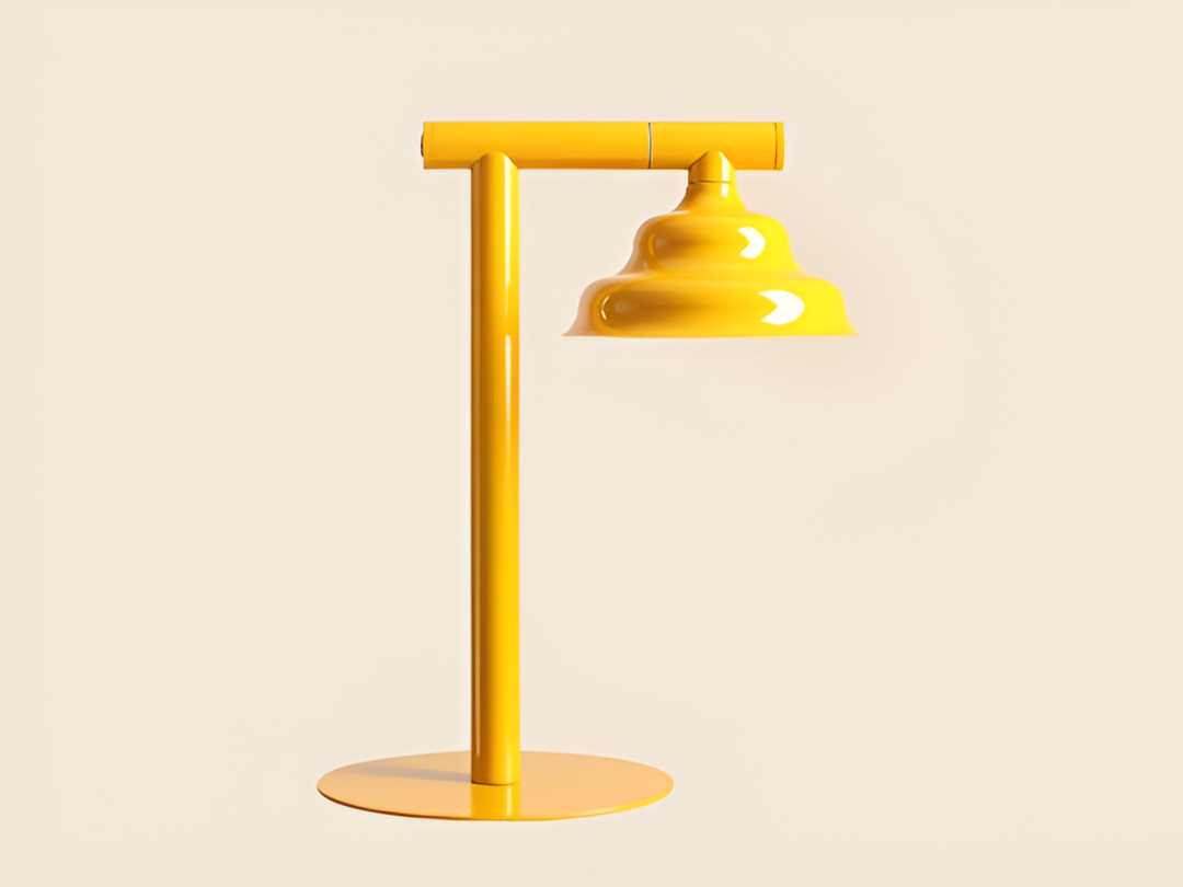 Yellow wave desk lamp