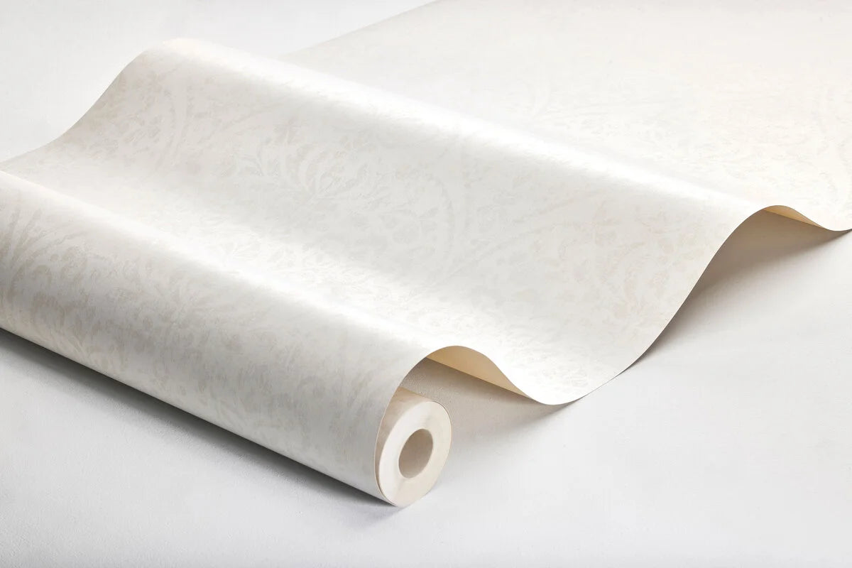 Vlies-Tapete mit Medaillons HIDDEN MEDALLION gebrochenes Weiß