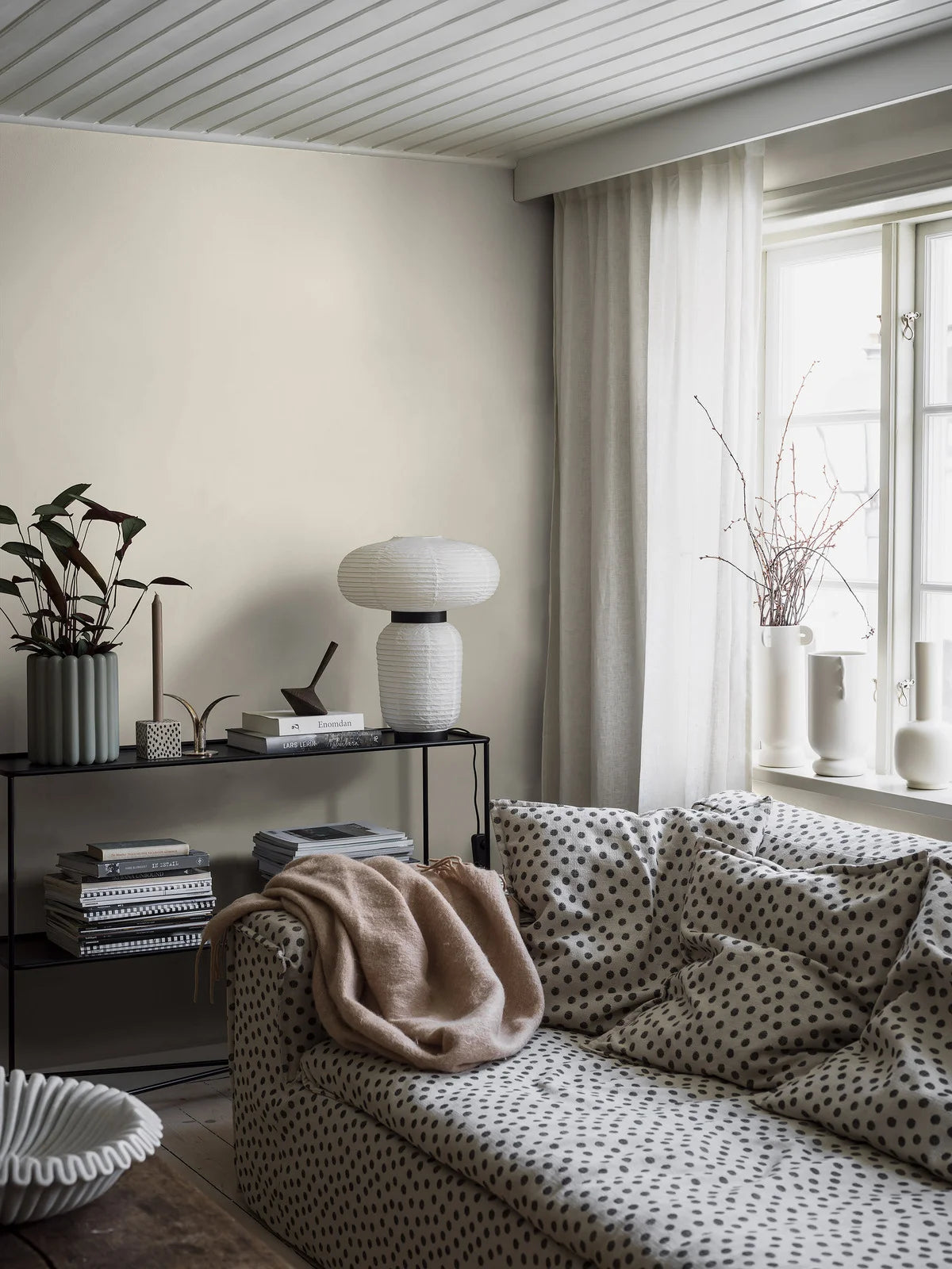 Structural wallpaper imitating linen - CREAM LINEN