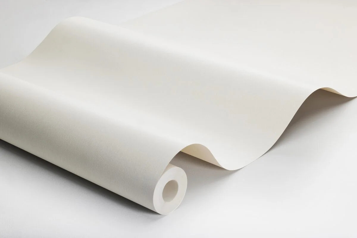 Strukturierte Tapete, die Leinen imitiert - SOFT LINEN gebrochenes Weiß