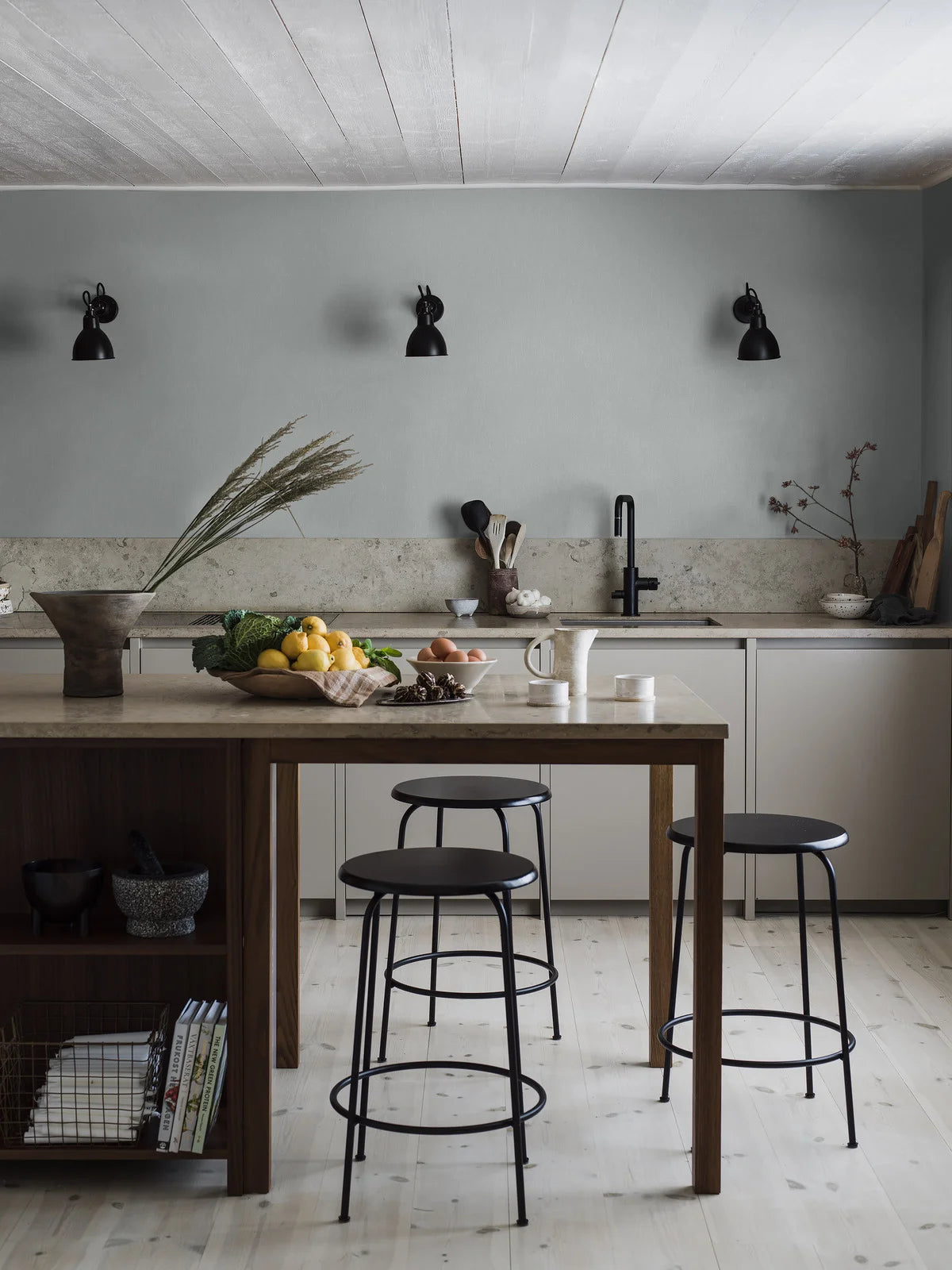 Structural wallpaper imitating linen LINEN - CLOUDY blue-gray