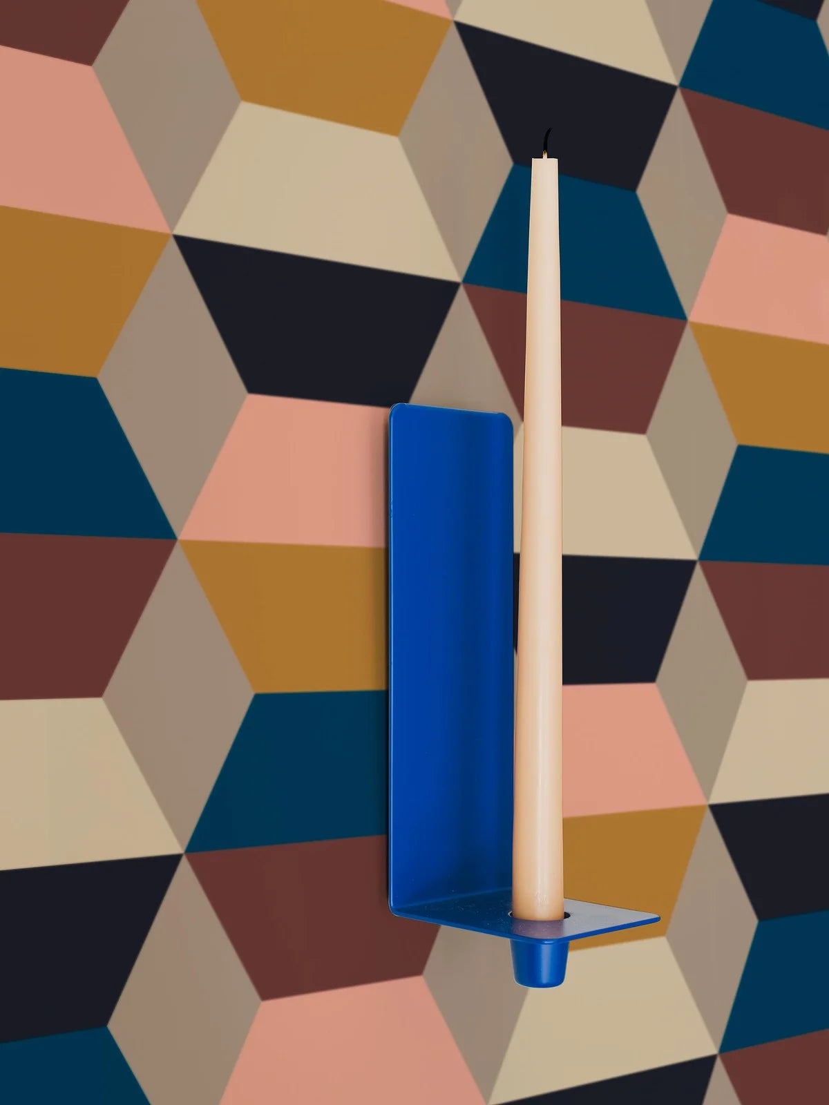 Vlies-Tapete mit geometrischem Muster PRISMA in hellen, bunten Farben