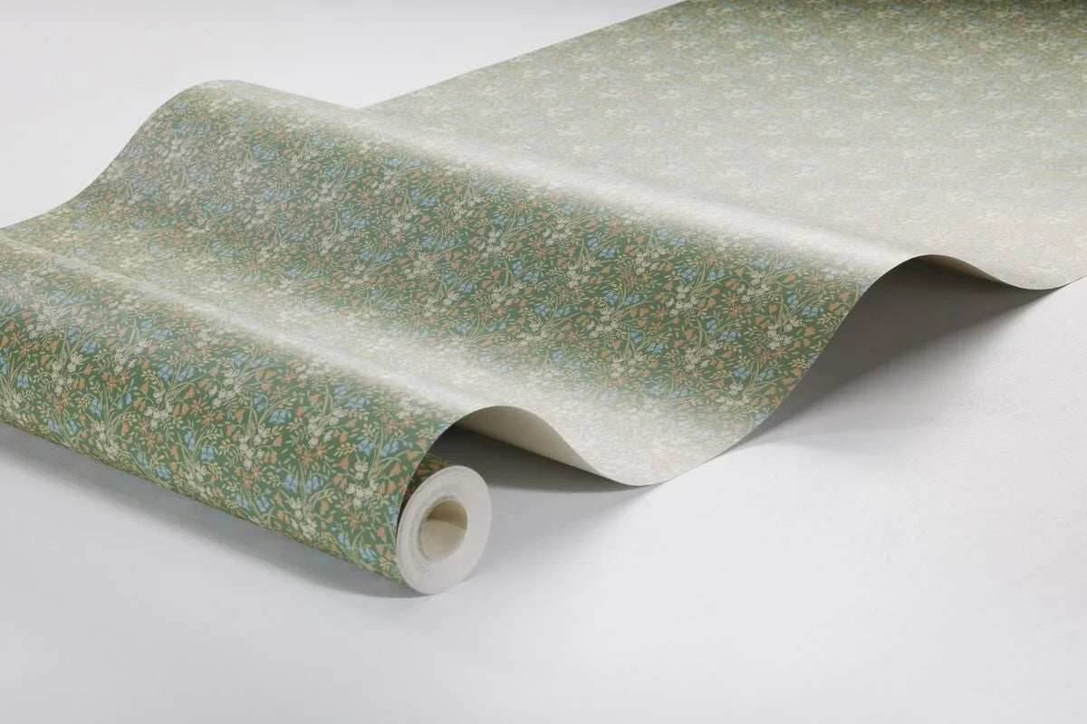 BELLA Green Floral Pattern Wallpaper