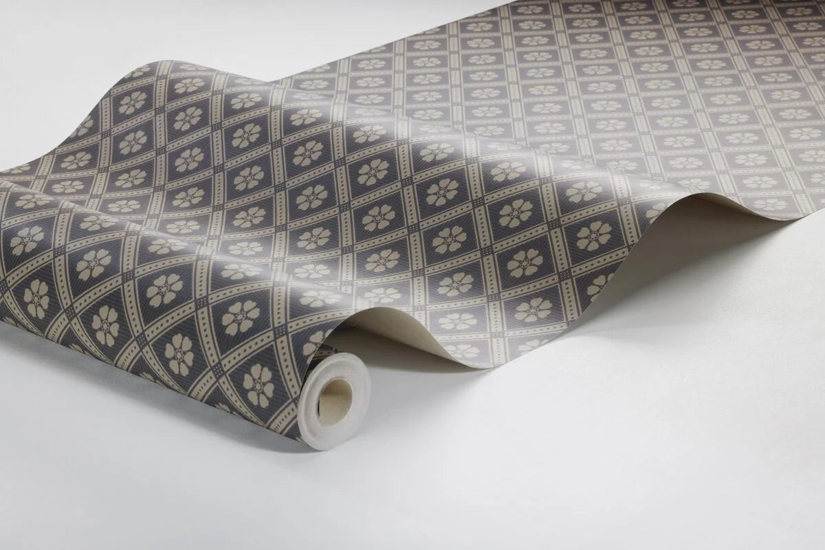 Tapete mit geometrischem Muster LOVE braun