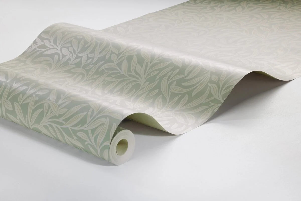 Tapete mit Pflanzenmotiv in Blättern VINTERGRONA grün mit beige