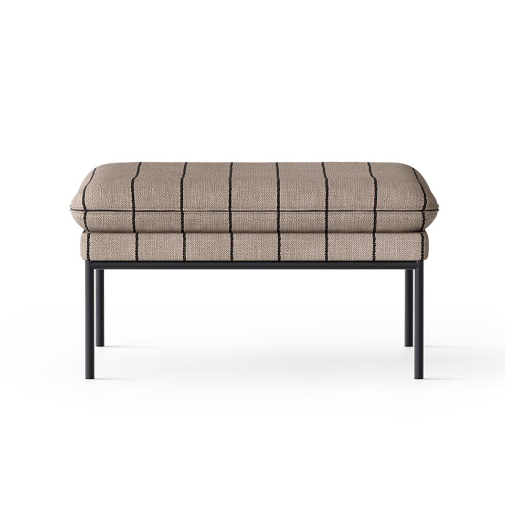 Puf TURN piaskowy z czarnym – ferm LIVING