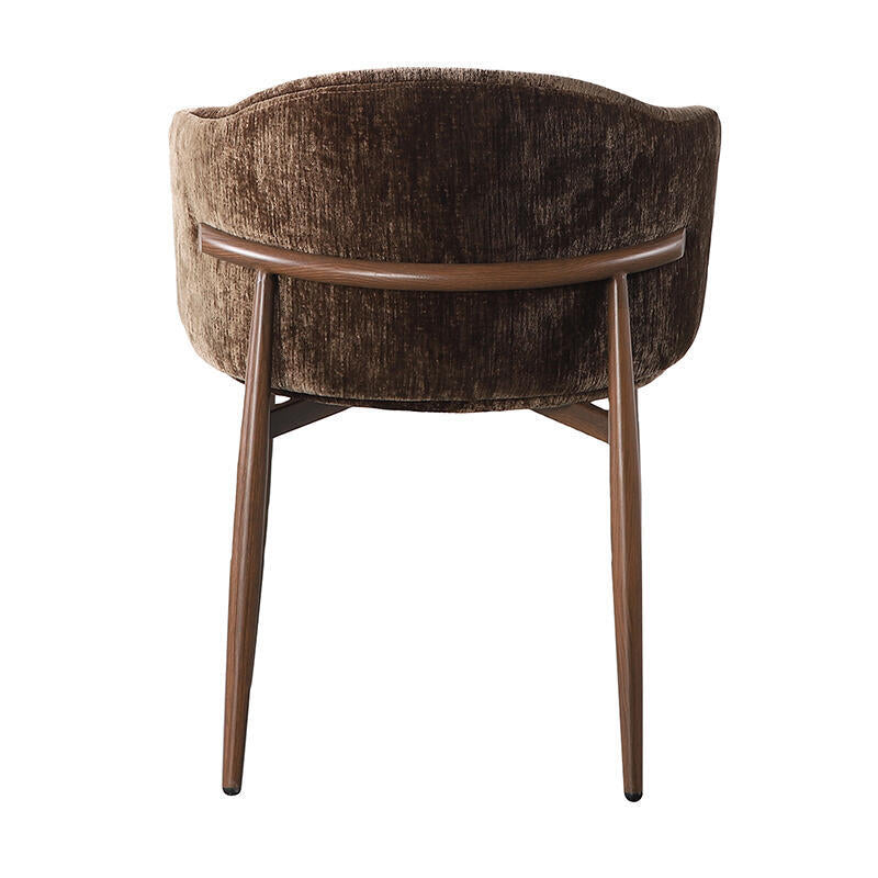 OSAKA Chair in Brown with Dark Wooden Base