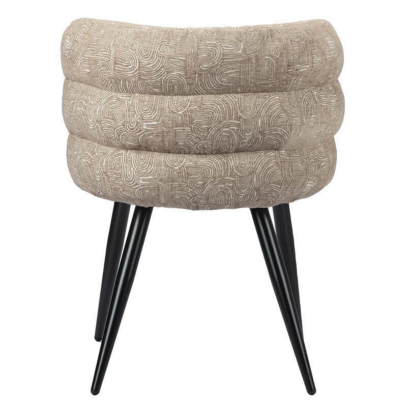 CLOUD Chair in Taupe with Black Base