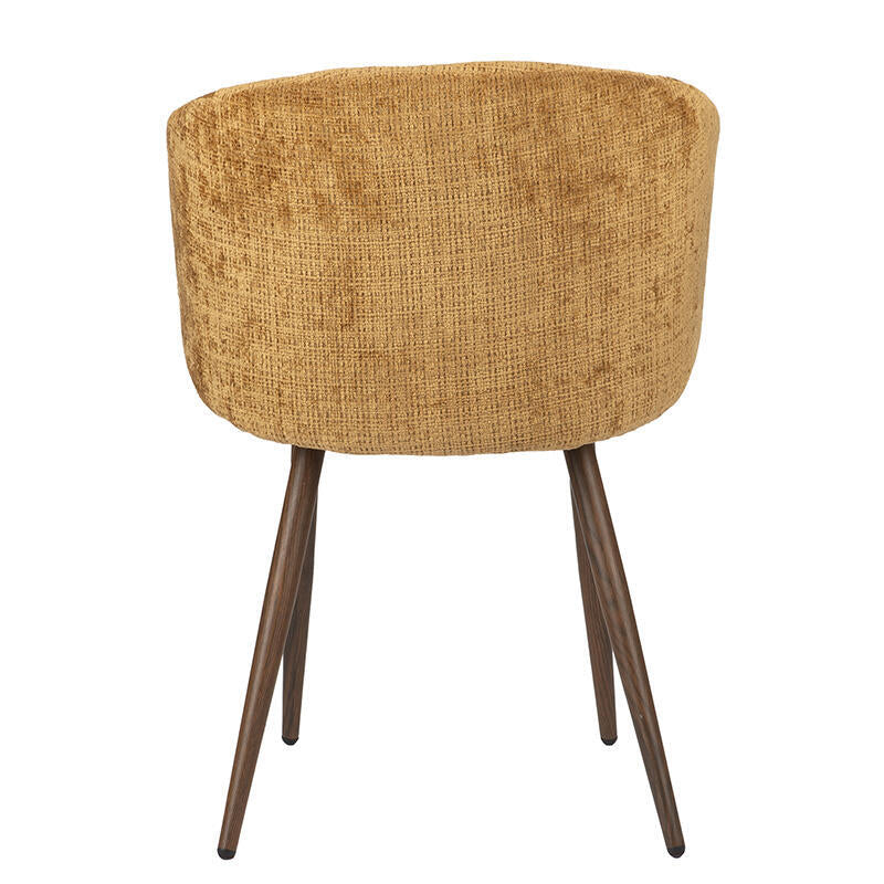 LUNA Chair in Honey with Dark Wooden Base