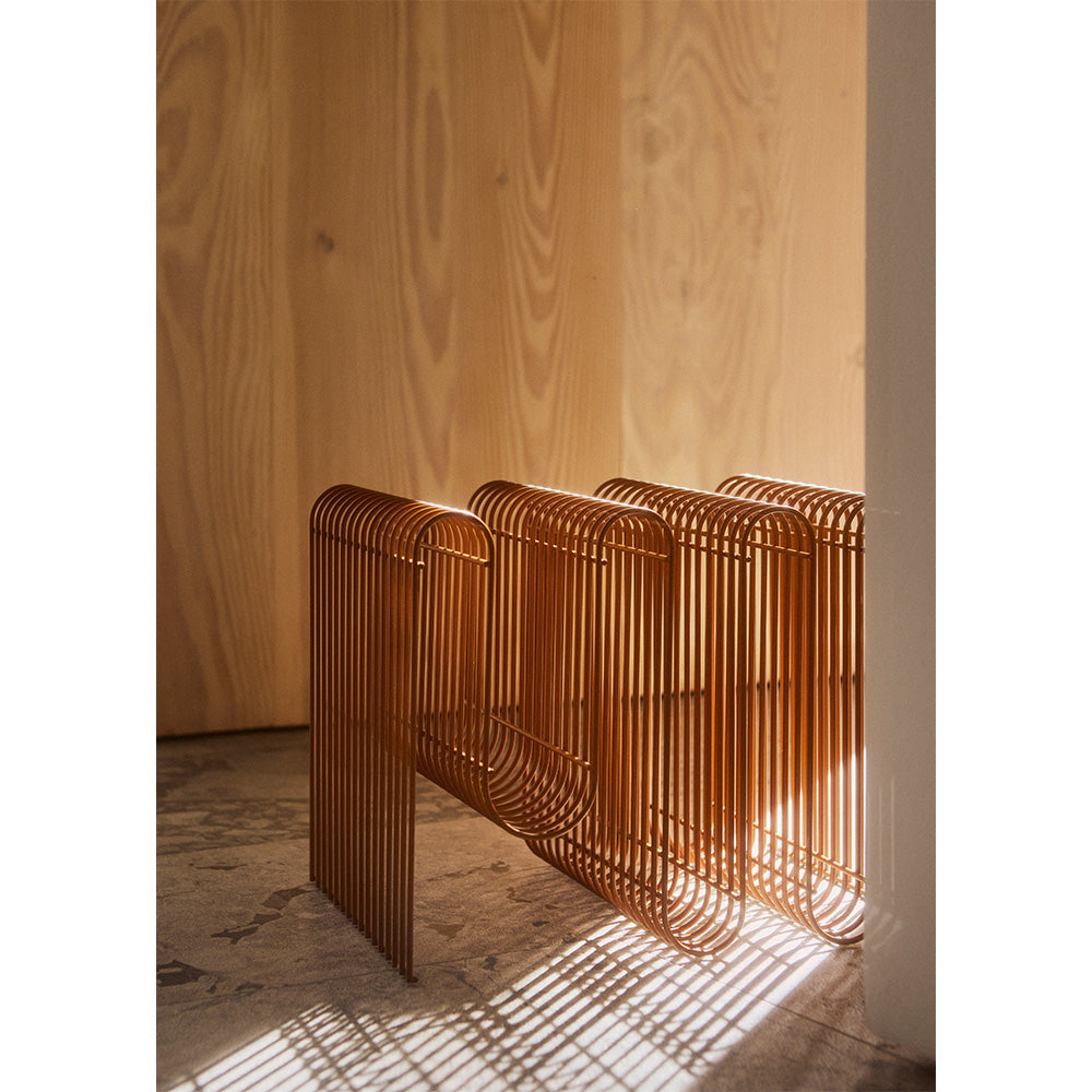 Zeitschriftenständer CURVA braun