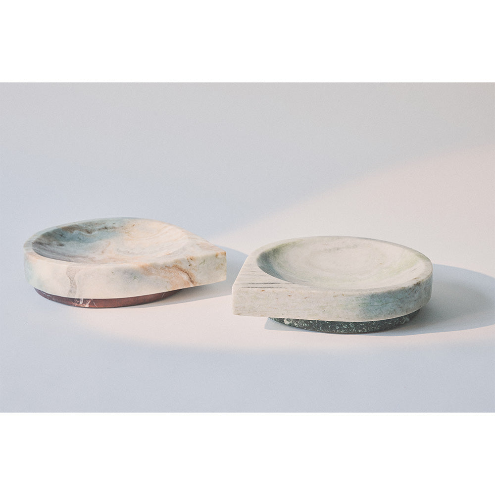 Decorative bowl STILLA burgundy marble