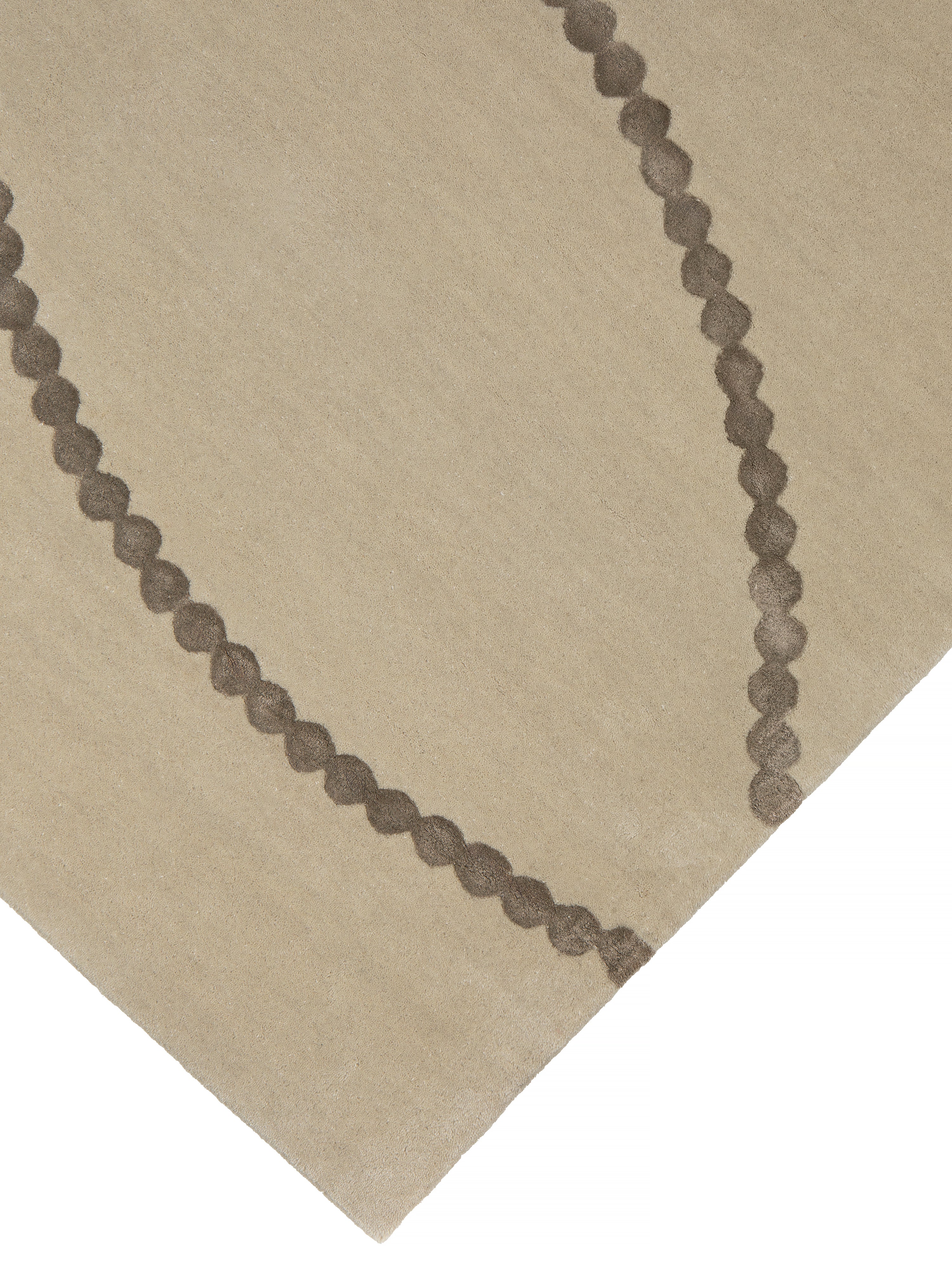 LUNA Beige Carpet with Brown Pattern
