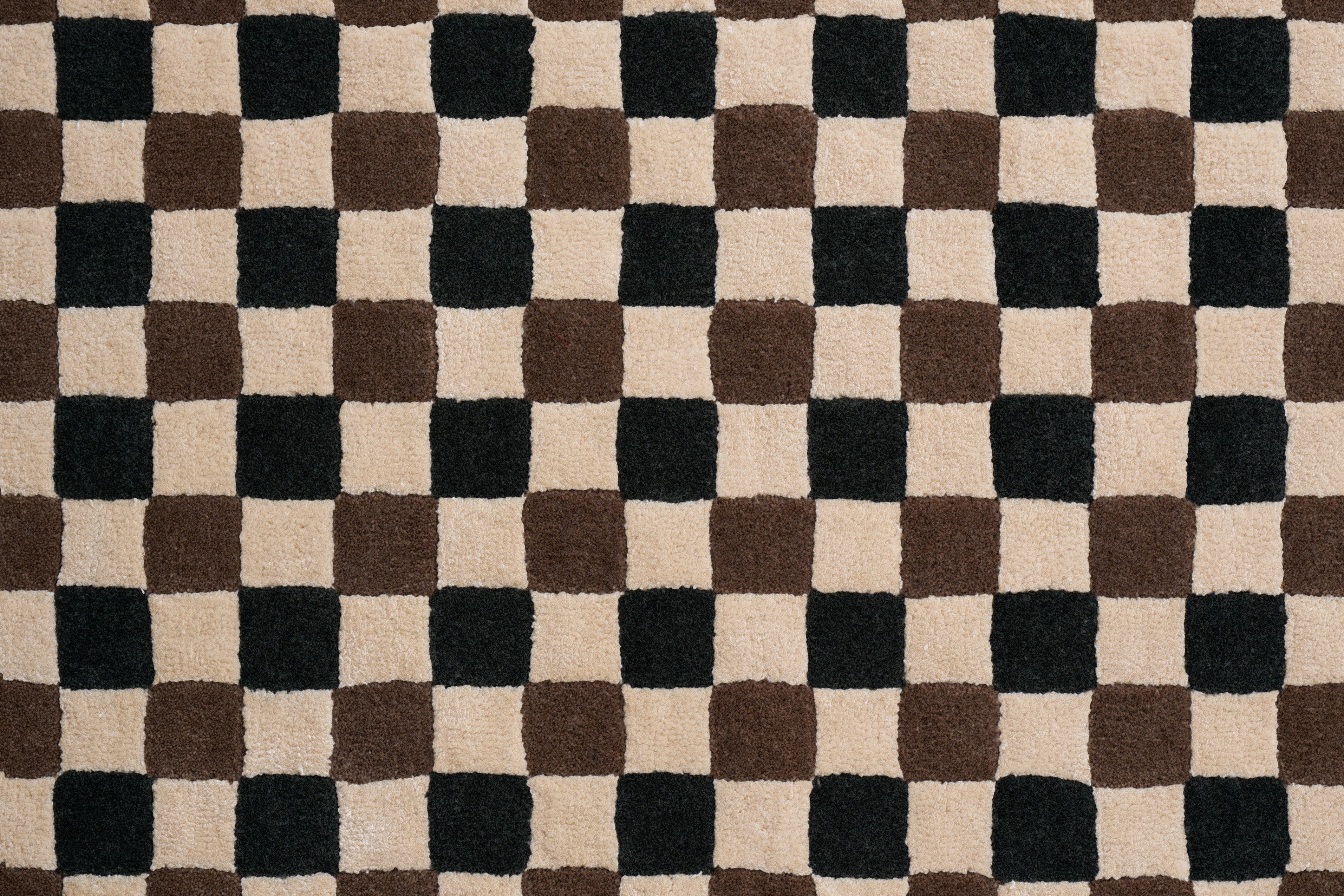 Teppich FLICKER dunkelgrün mit beige und braun [Amelia]