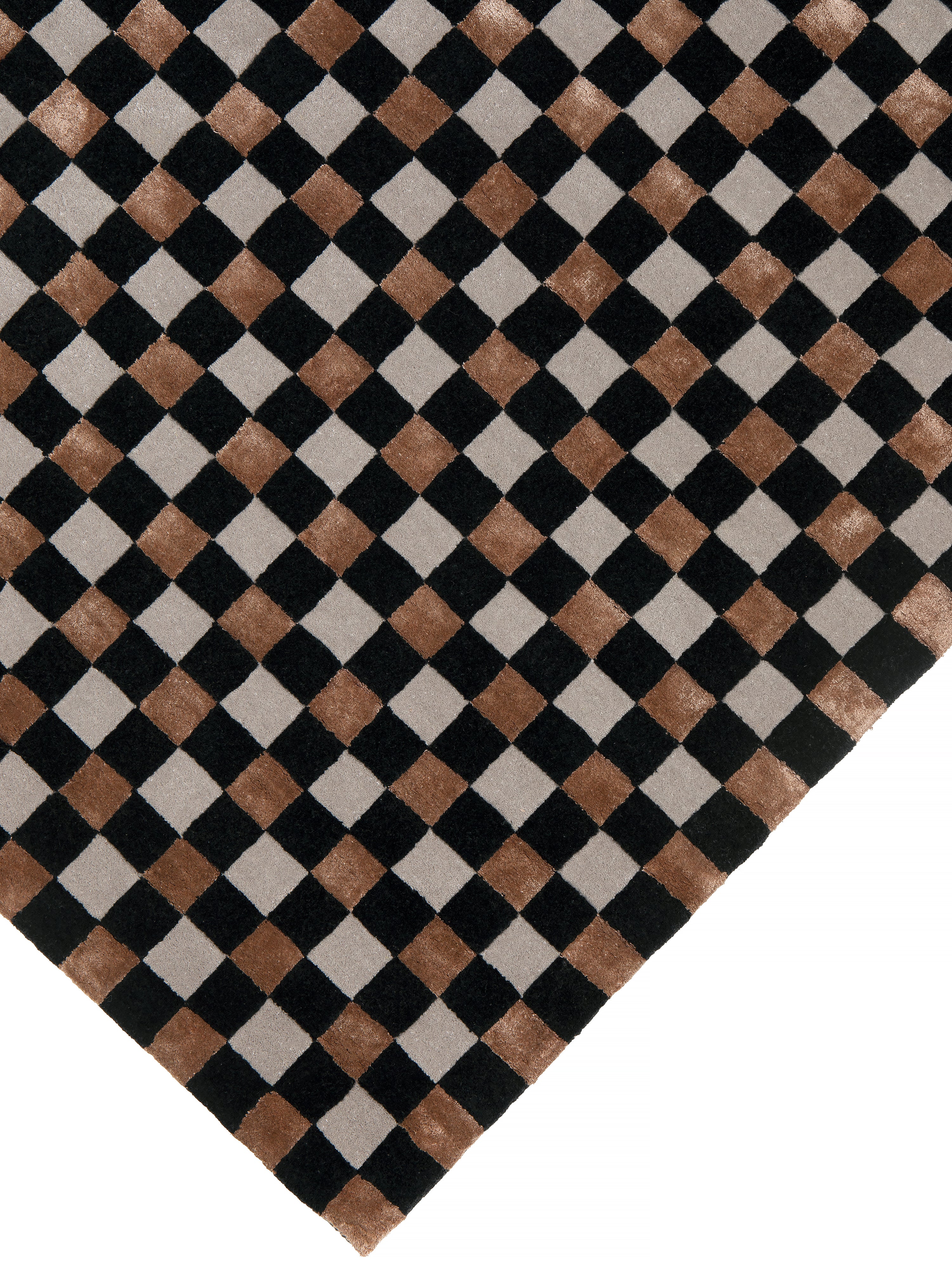 Teppich FLICKER schwarz mit grau und braun [Amelia]