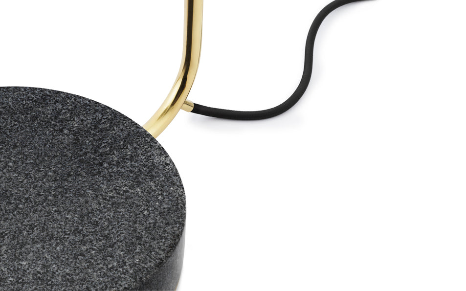 Gold grant floor lamp