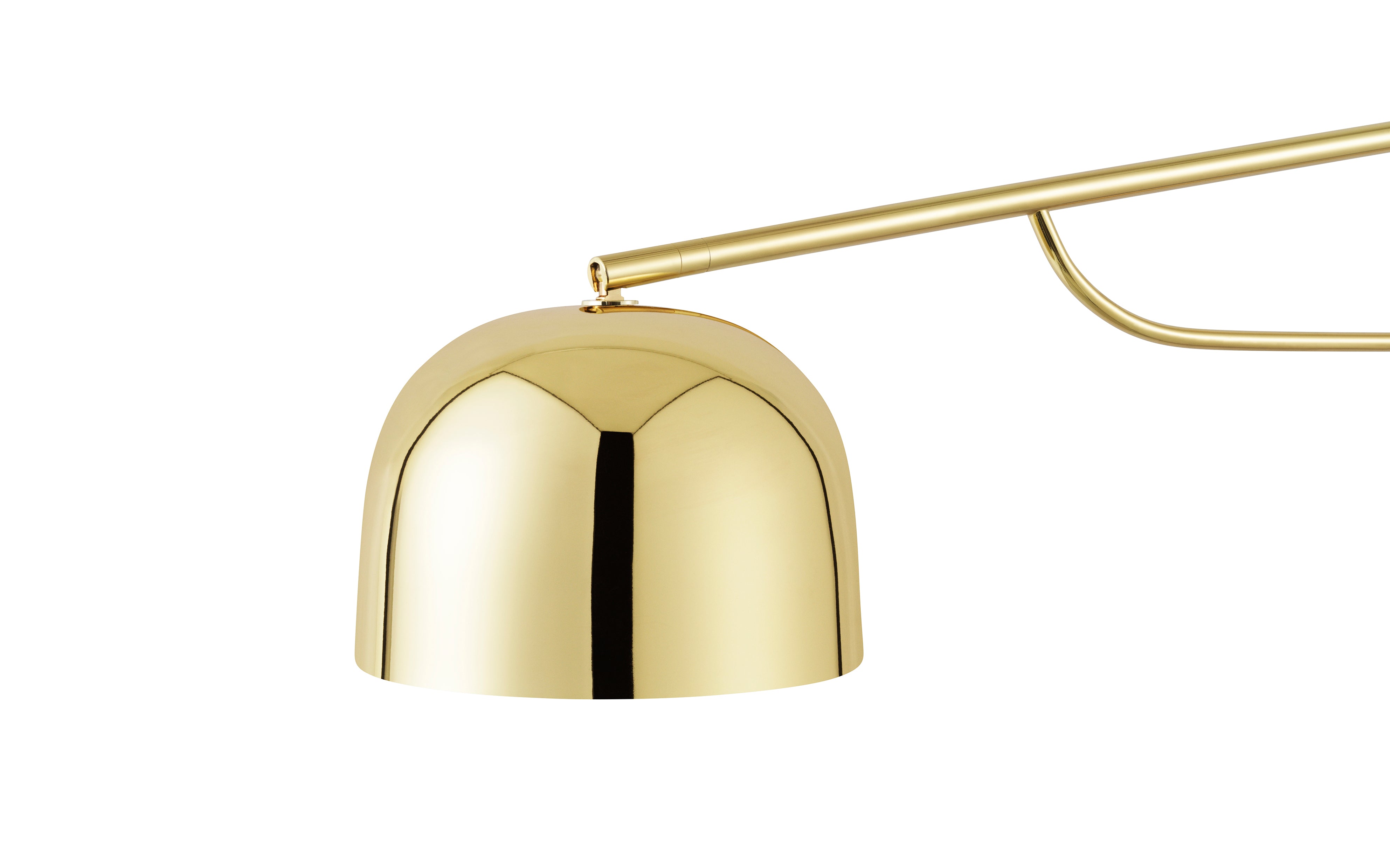 Wandleuchte mit Arm GRANT gold mit schwarzem Granit