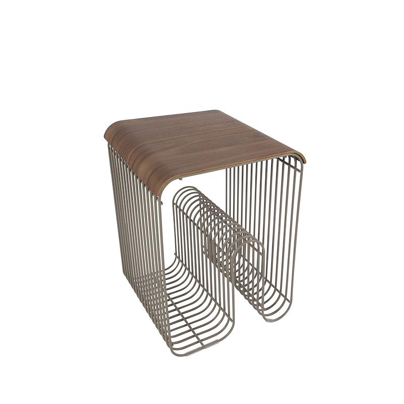 CURVA tray dark oak wood