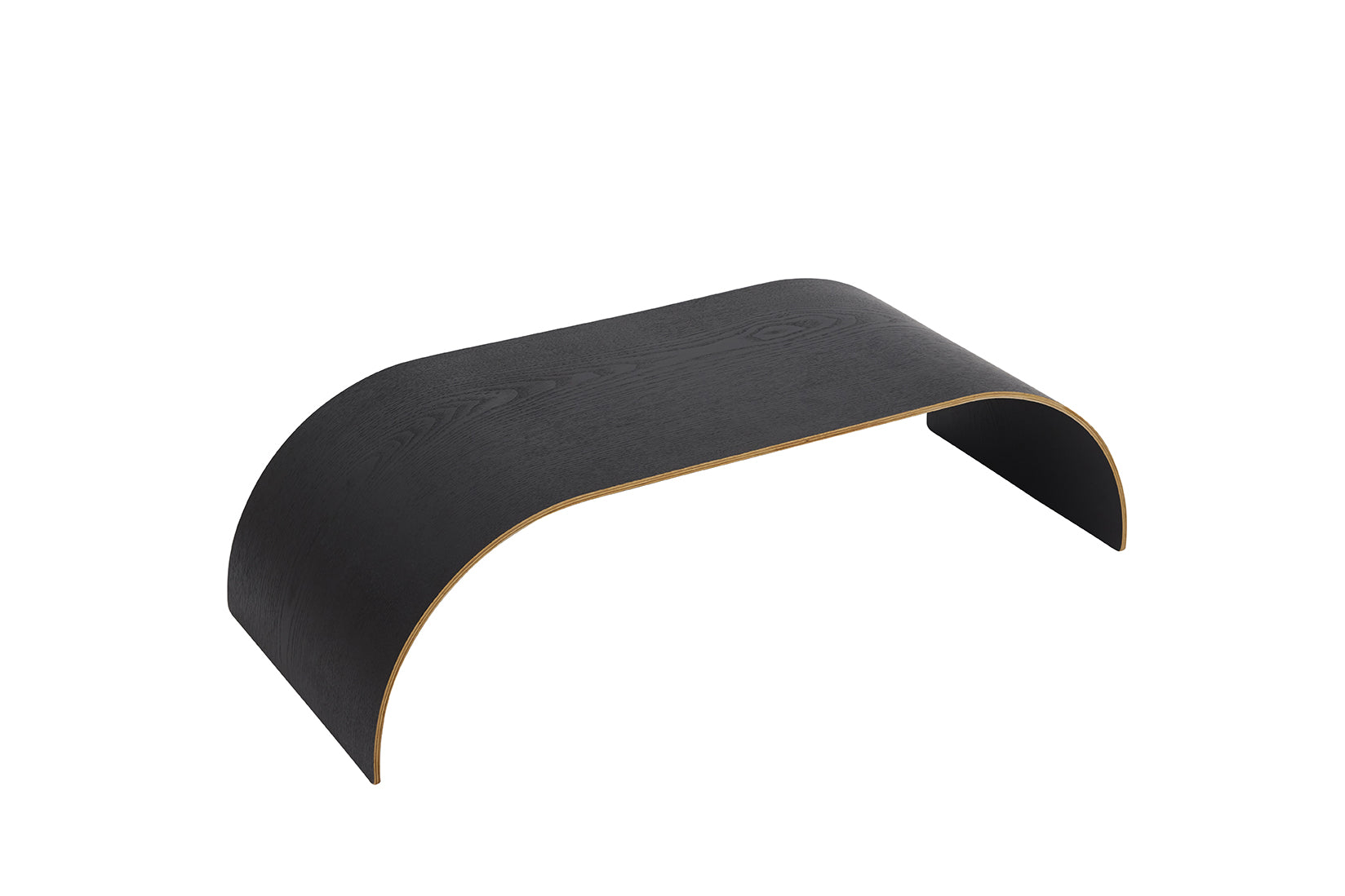 CURVA tray black oak wood