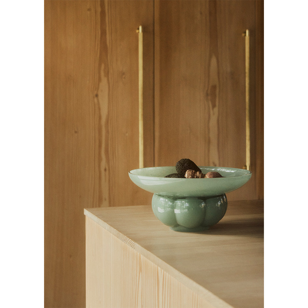 Decorative bowl UVA green glass