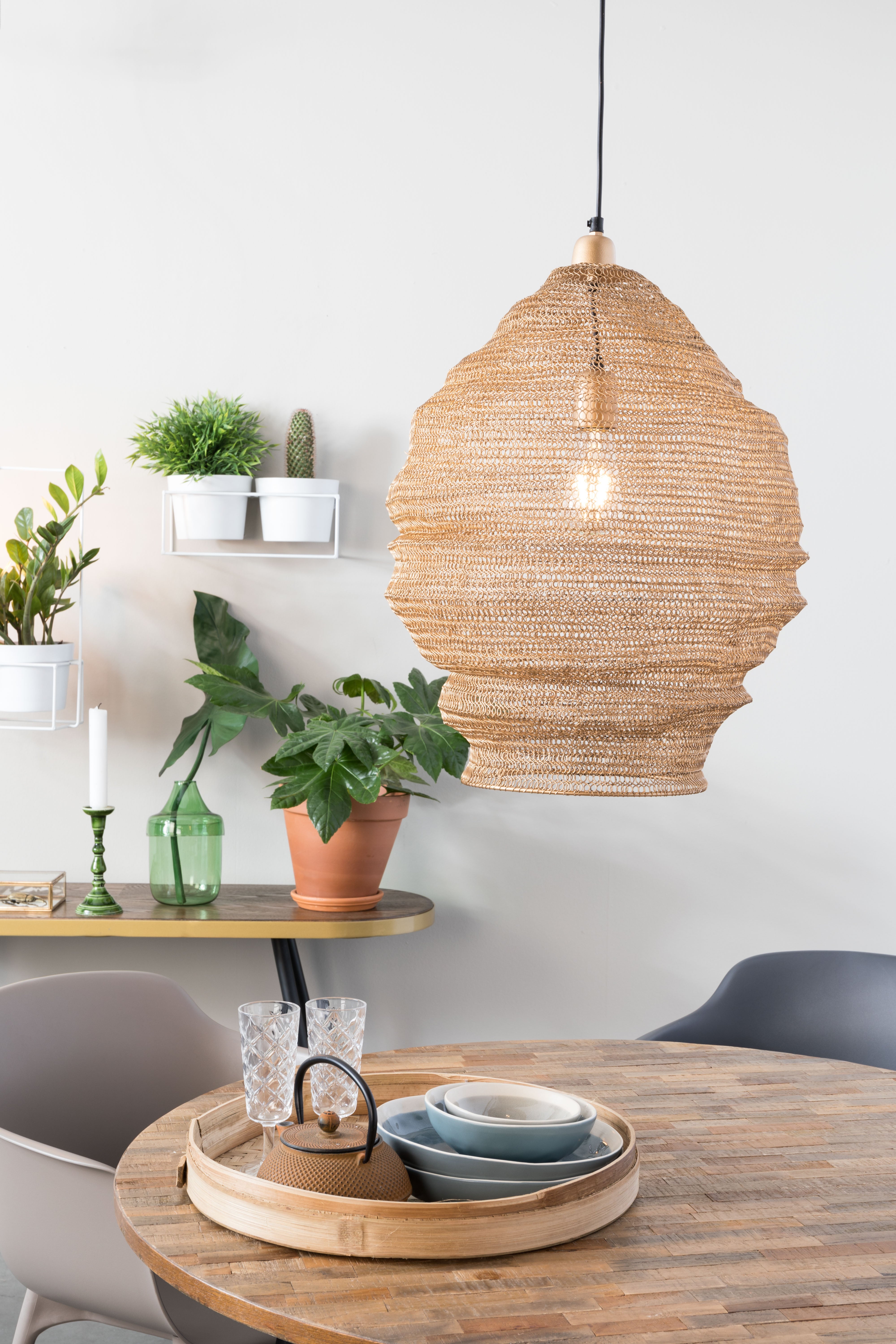 Pendant Lamp Lena L Brass White Label Living    Eye on Design