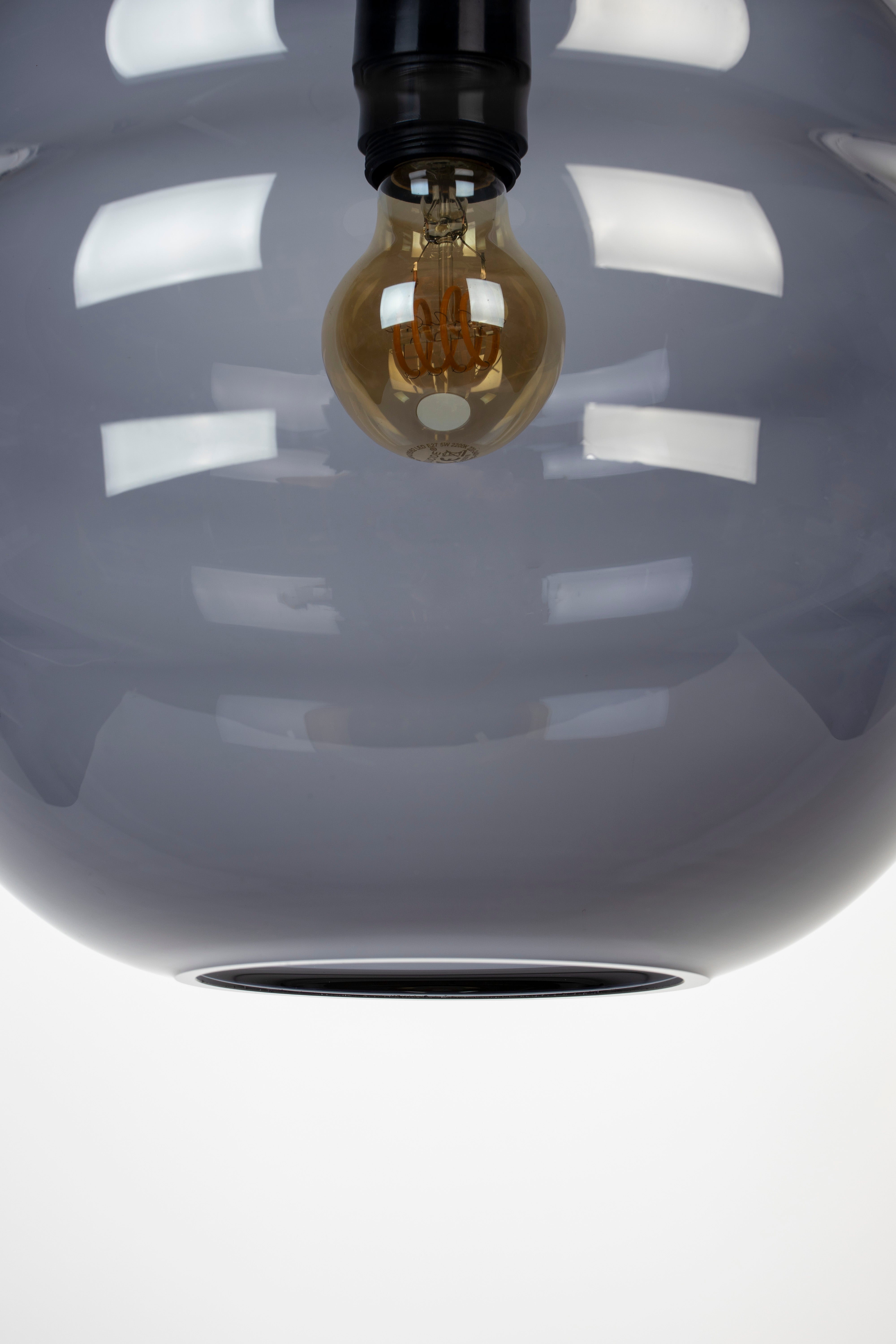 Pendelleuchte LAUREN schwarzes Glas