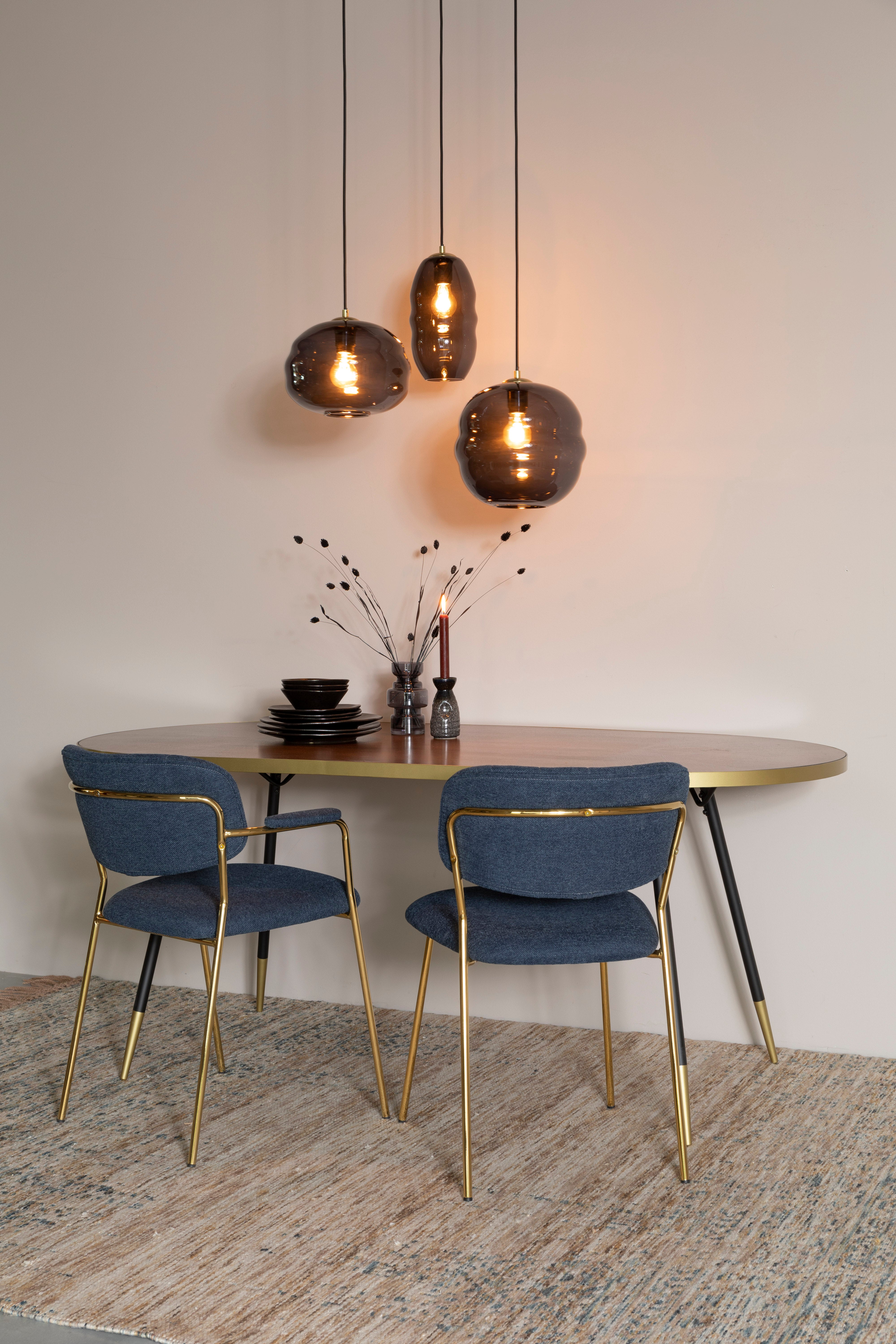 Pendelleuchte LAUREN schwarzes Glas