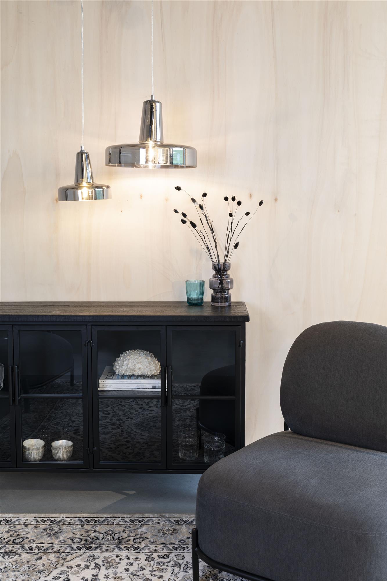 ANSHIN pendant lamp with glass shade