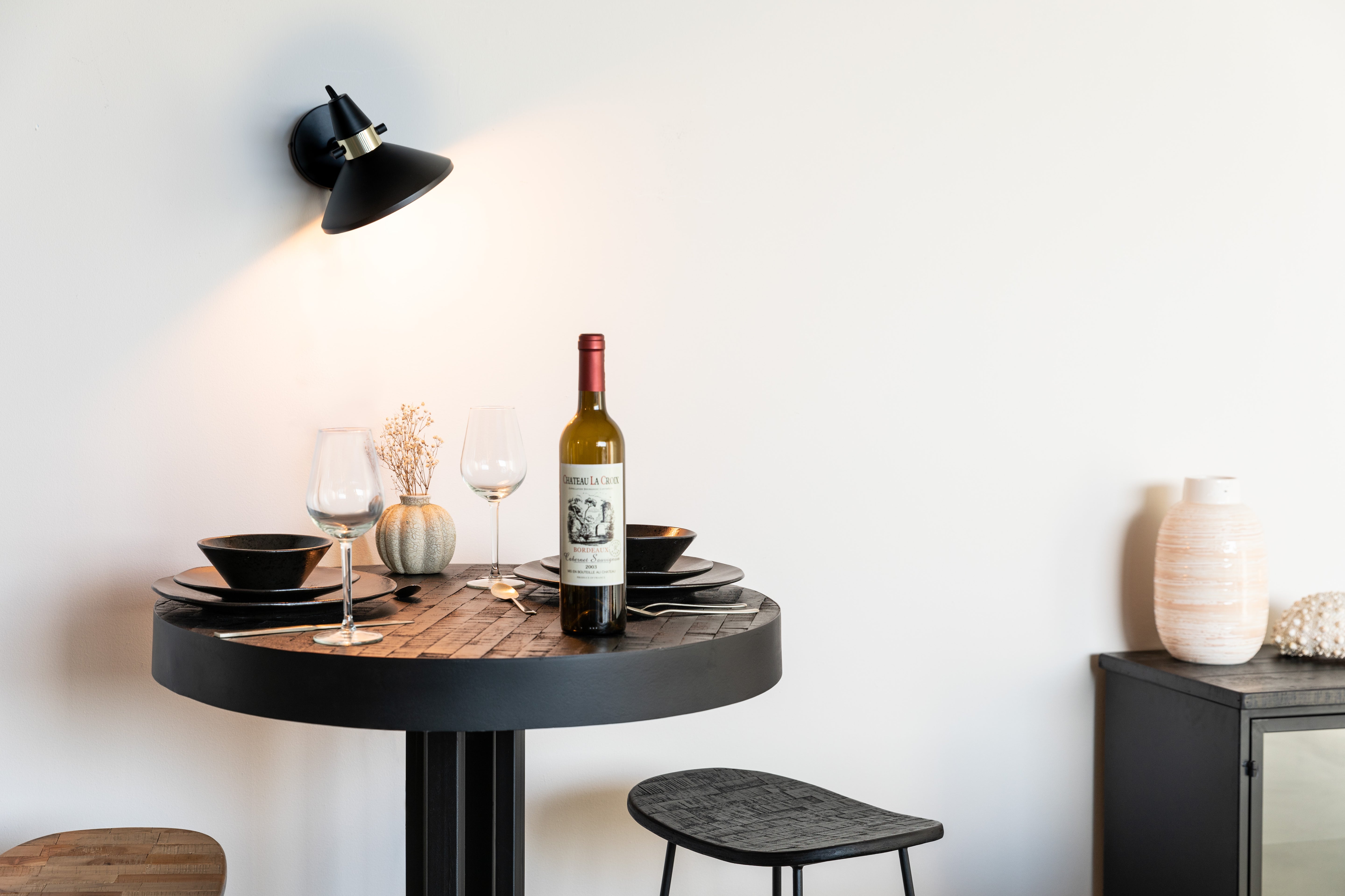 Adjustable wall lamp JONA black