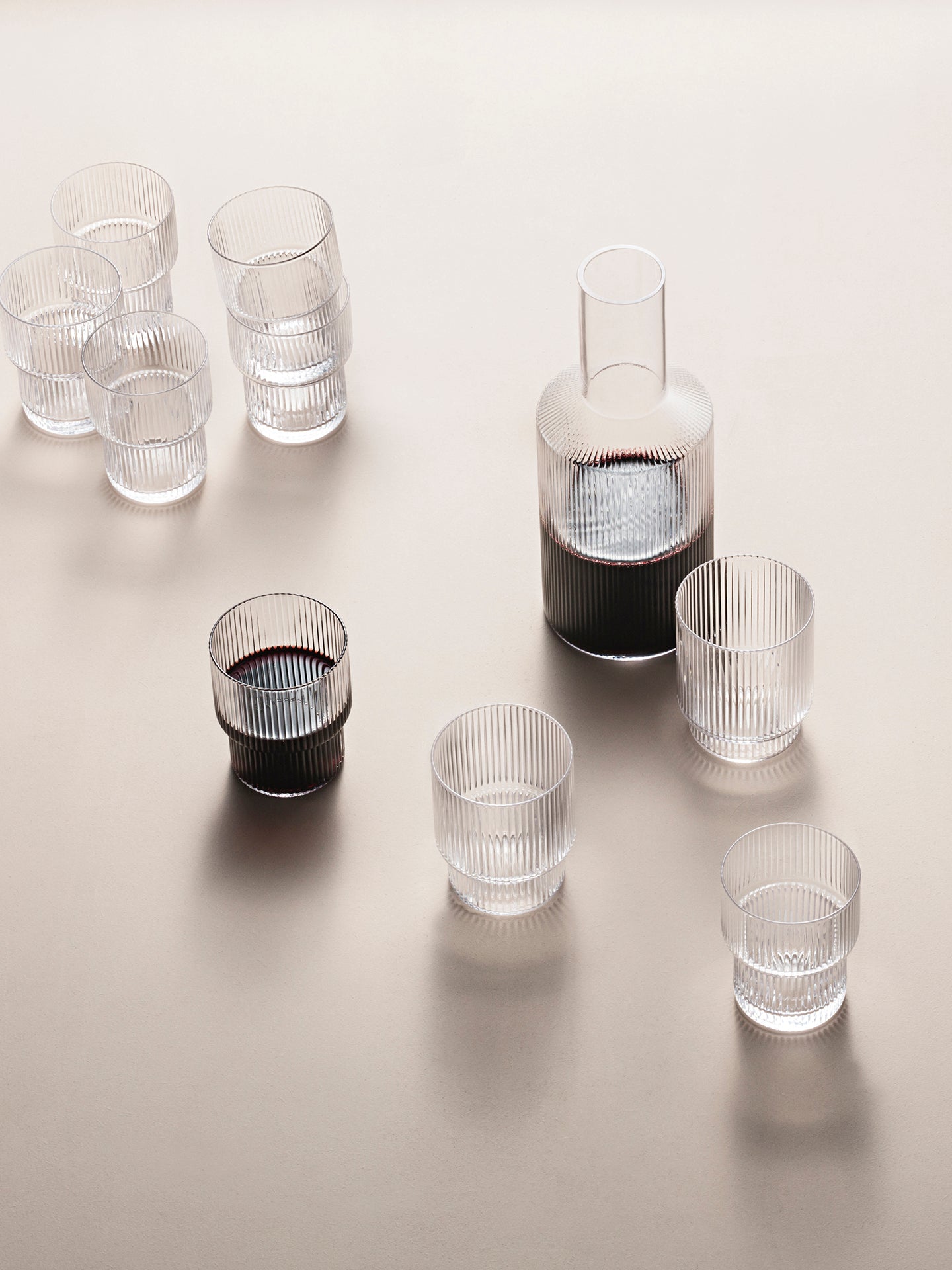 Karafka RIPPLE mundgeblasenes Glas