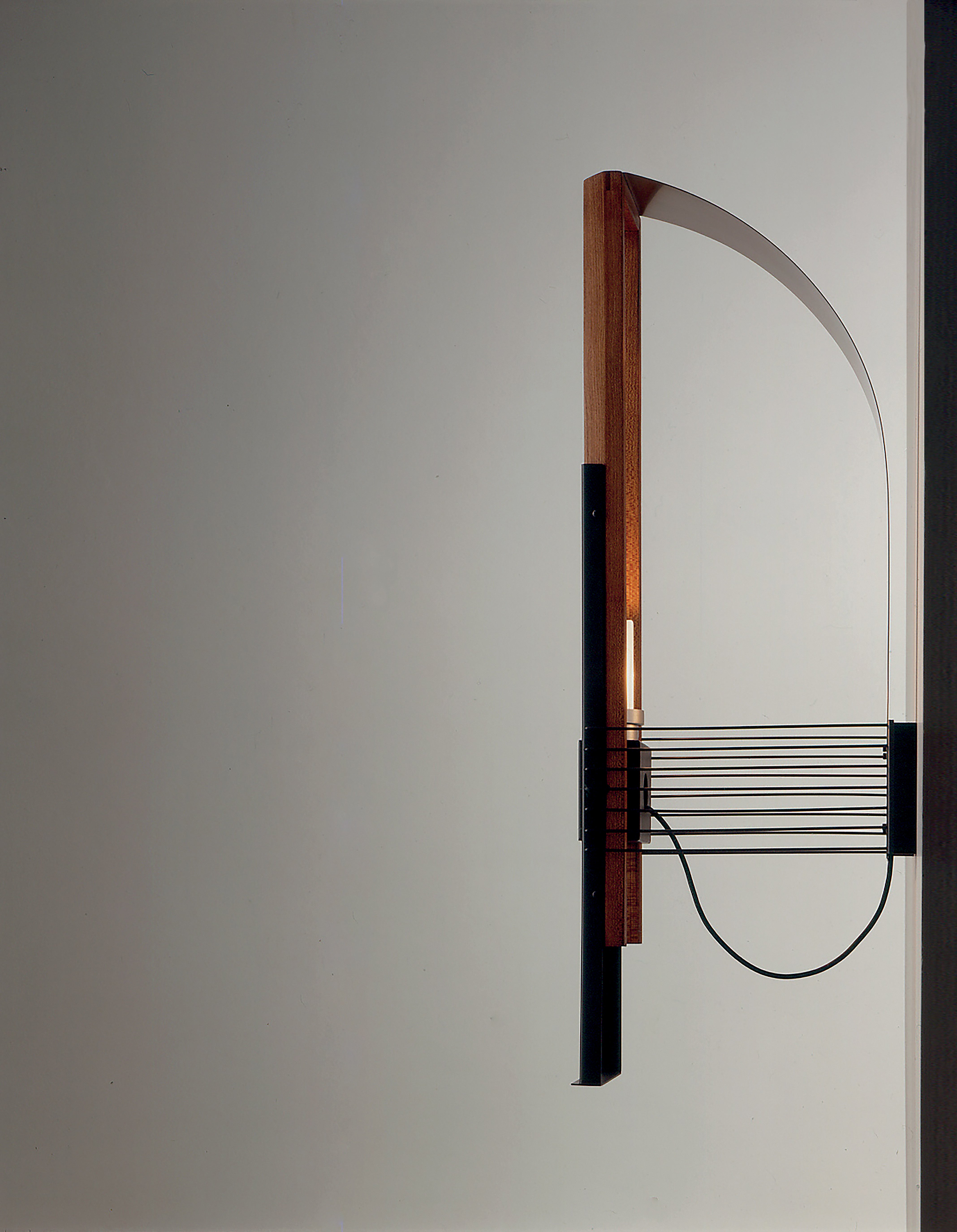 MARX Wall Lamp in Wood and Aluminum