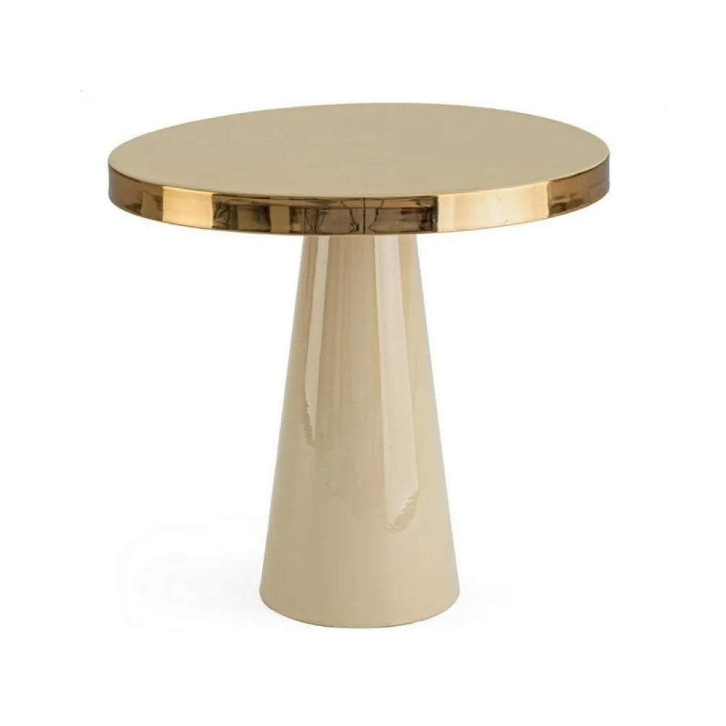Kaffeetisch NANDIKA in Beige mit Gold