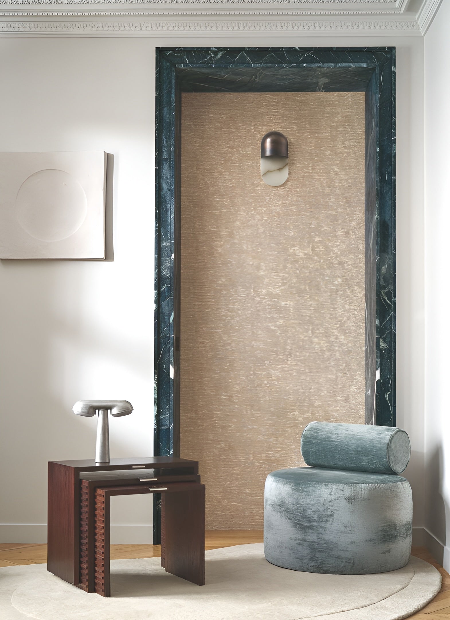 Tapeta tekstylna strukturalna ARTOIS - IVOIRE jasnobeżowy