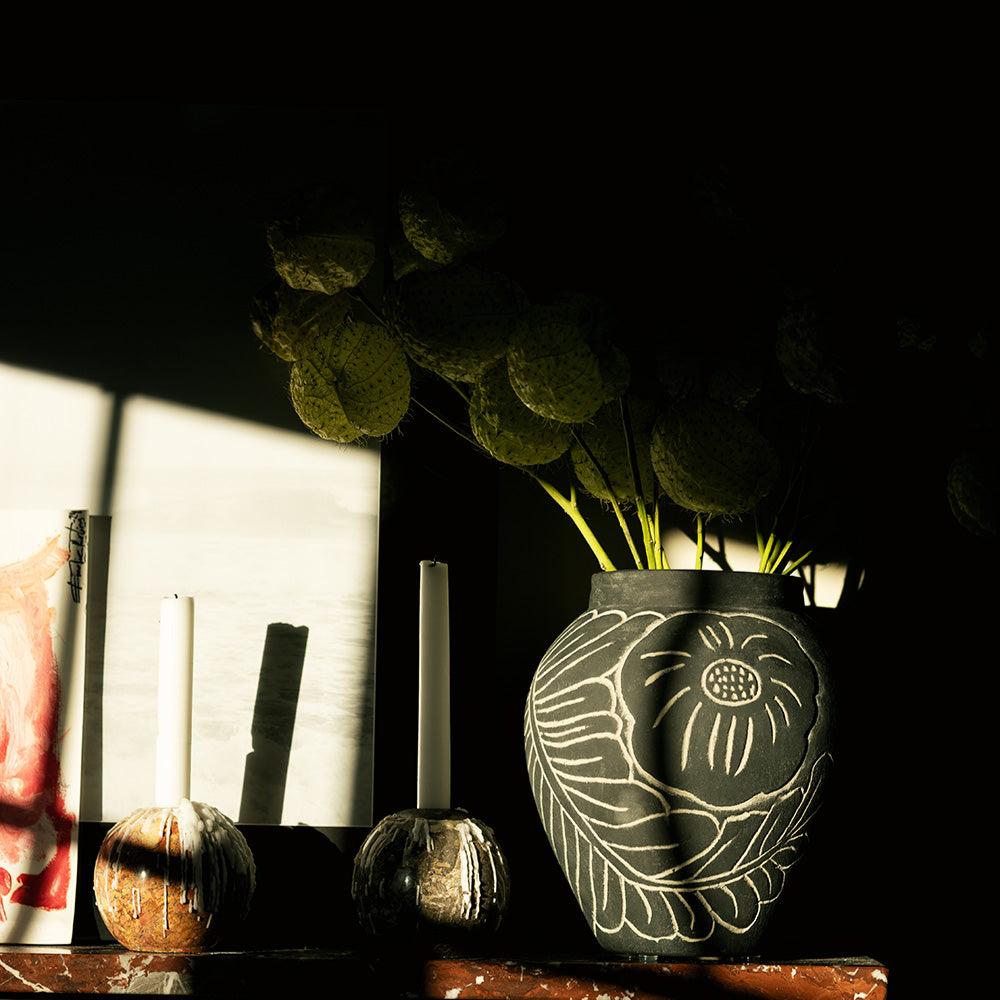 FRIDA vase black ceramic