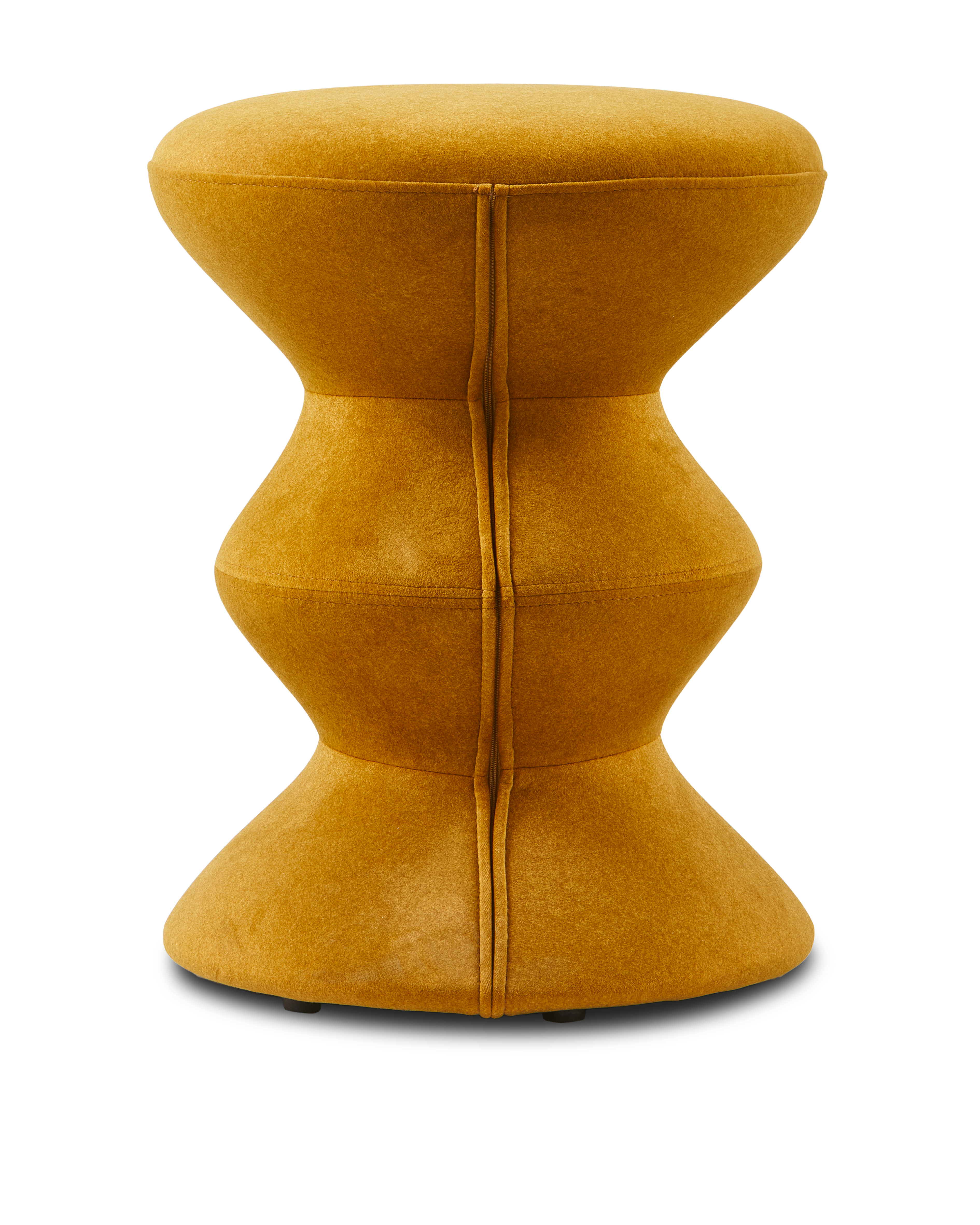 SOFT ZIG ZAG Mustard Stool