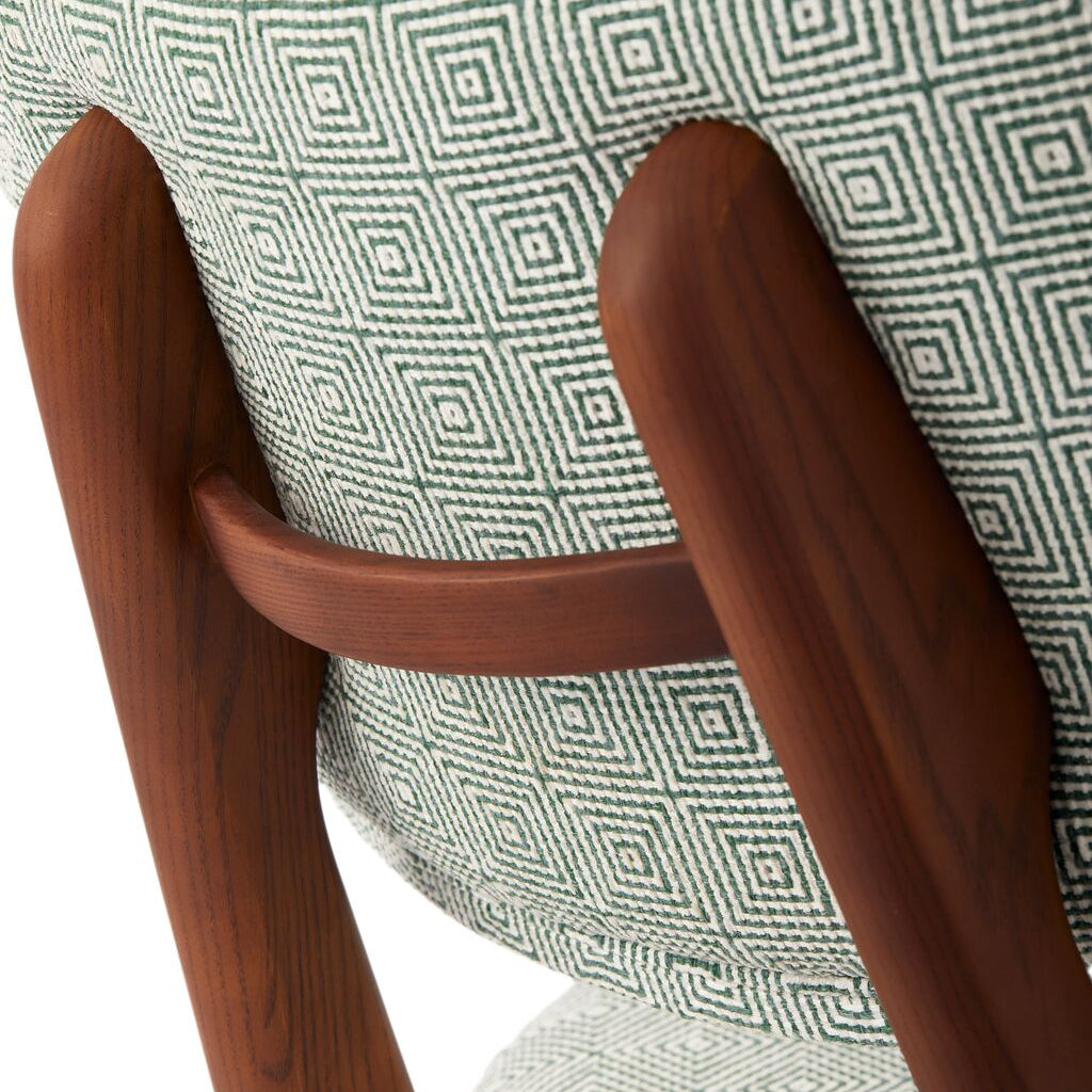 HAPPY DAYS chair green with wooden base