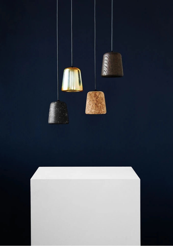 Hanging lamp material white marble
