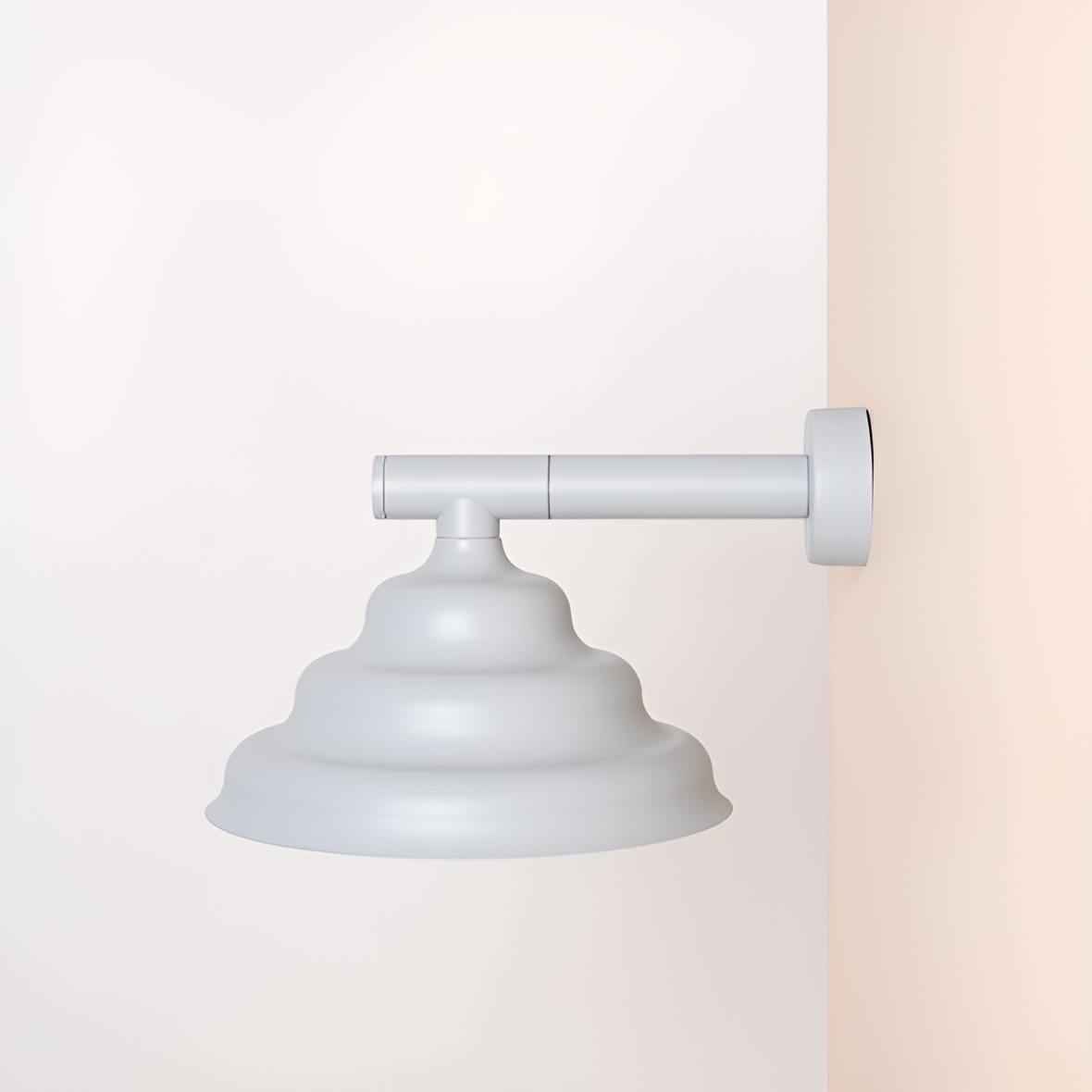 Gray wave wall lamp