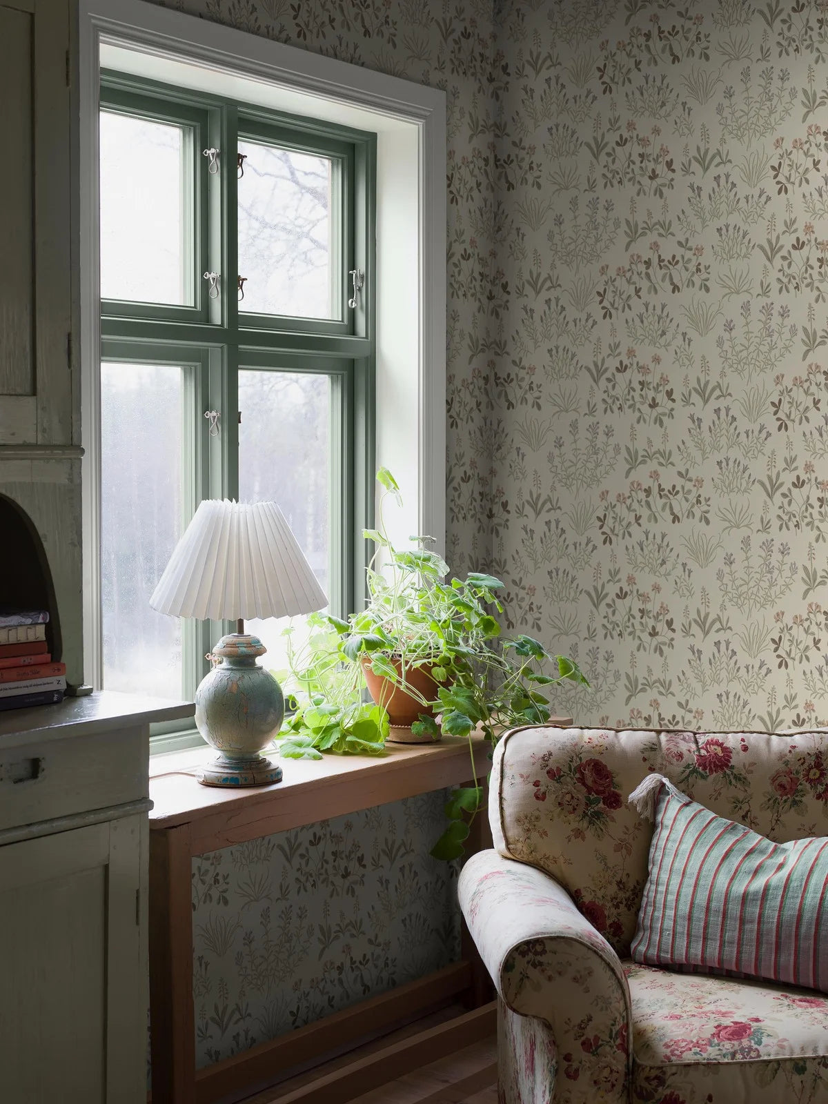 Tapete mit Pflanzenmotiv NORAS ANG beige mit braun