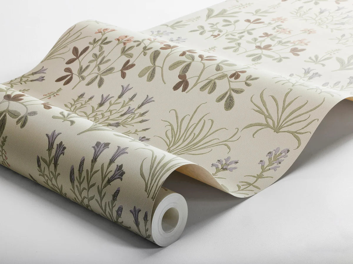 Tapete mit Pflanzenmotiv NORAS ANG beige mit braun