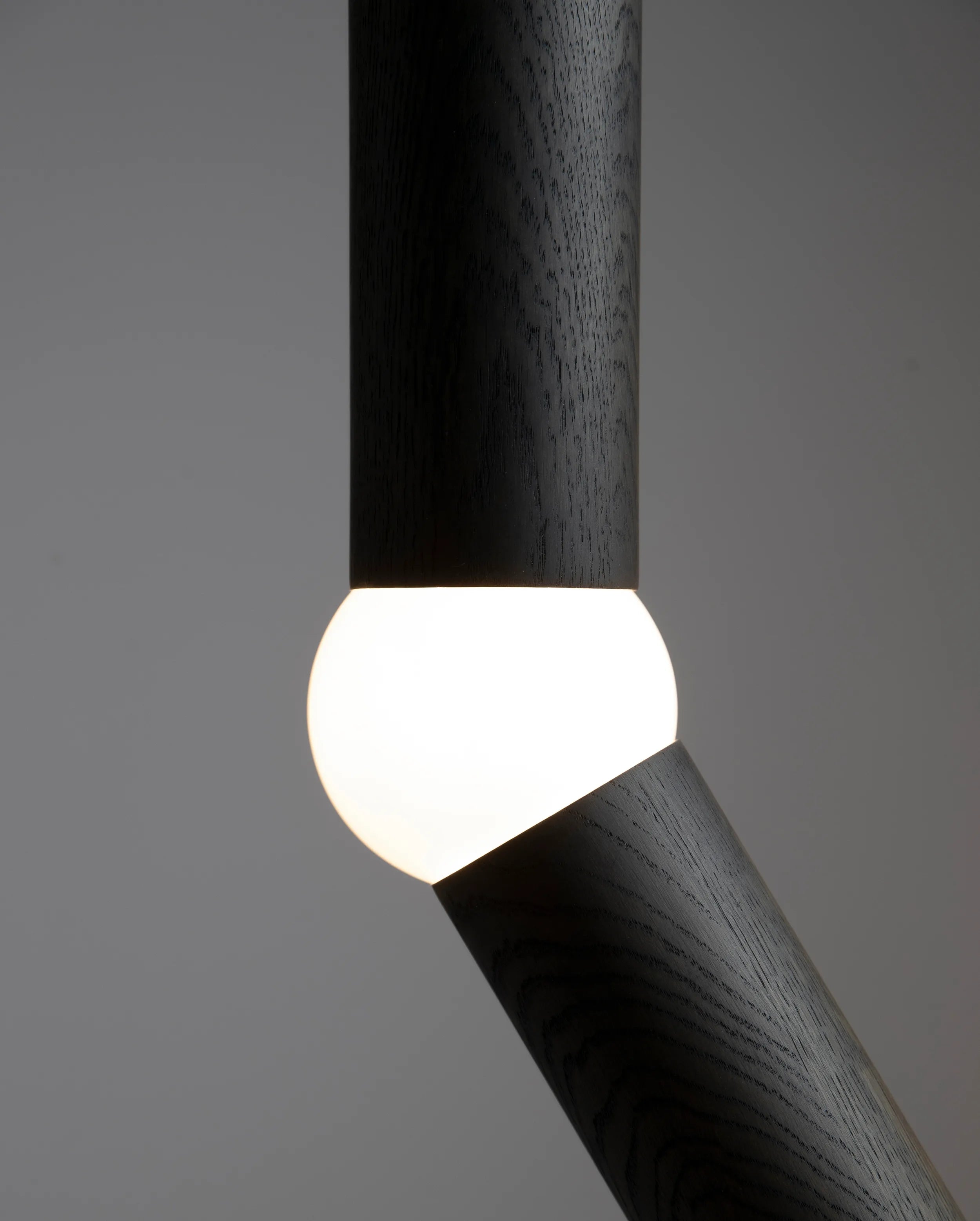 Stehlampe LIGHTBONE schwarzes Eichenholz