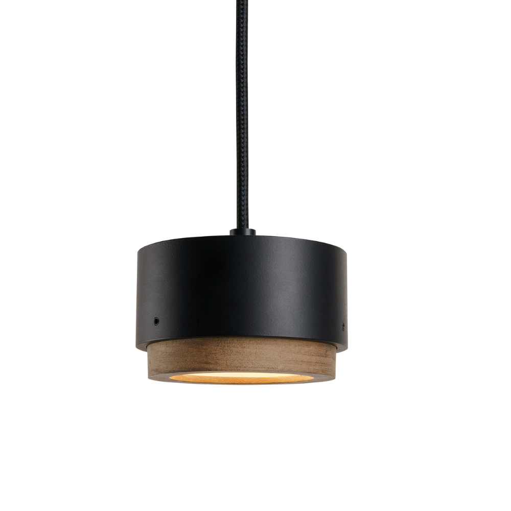 JUBI Aluminium Pendelleuchte mit Walnussholz