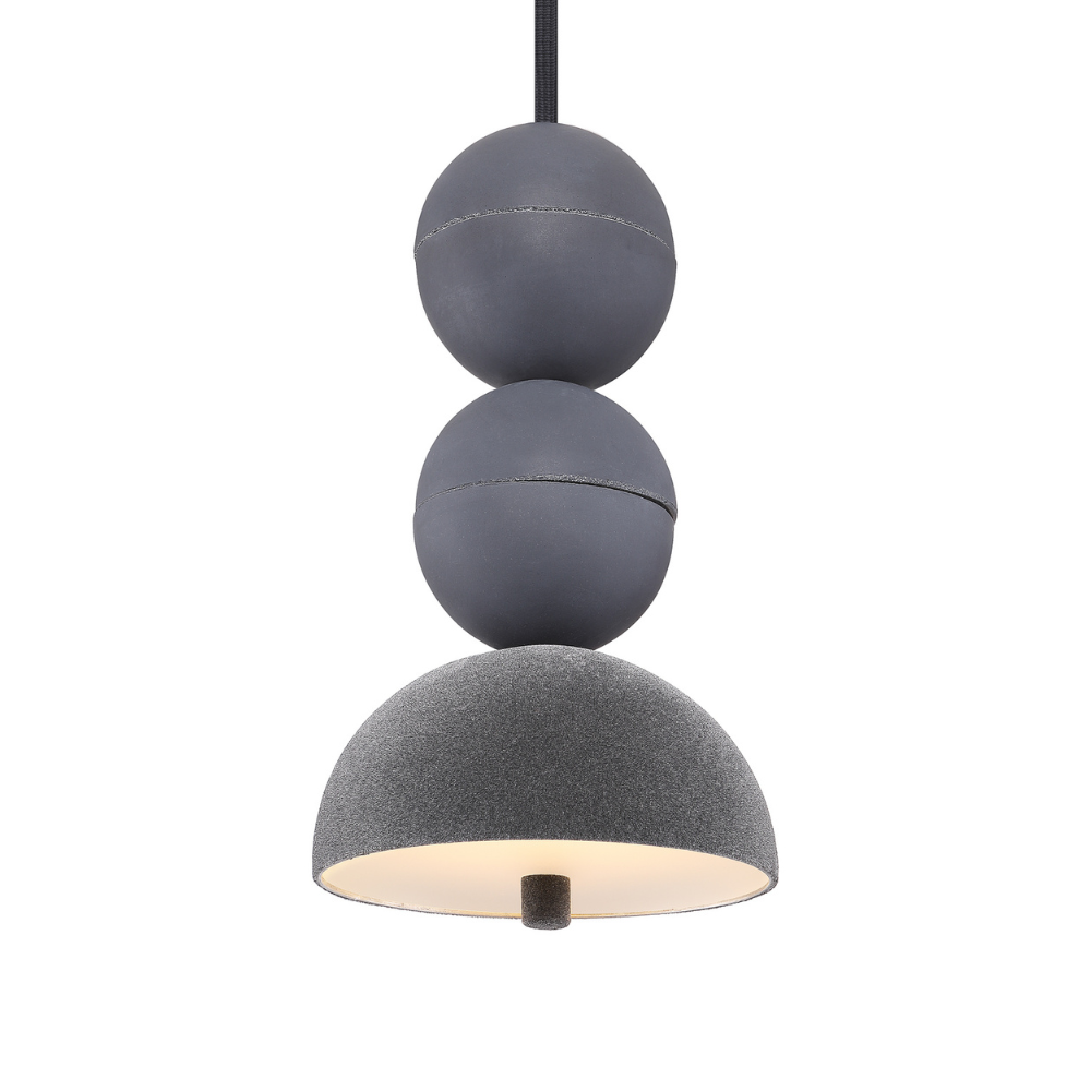 BOSFOR VELVET Pendelleuchte Beton mit Samt