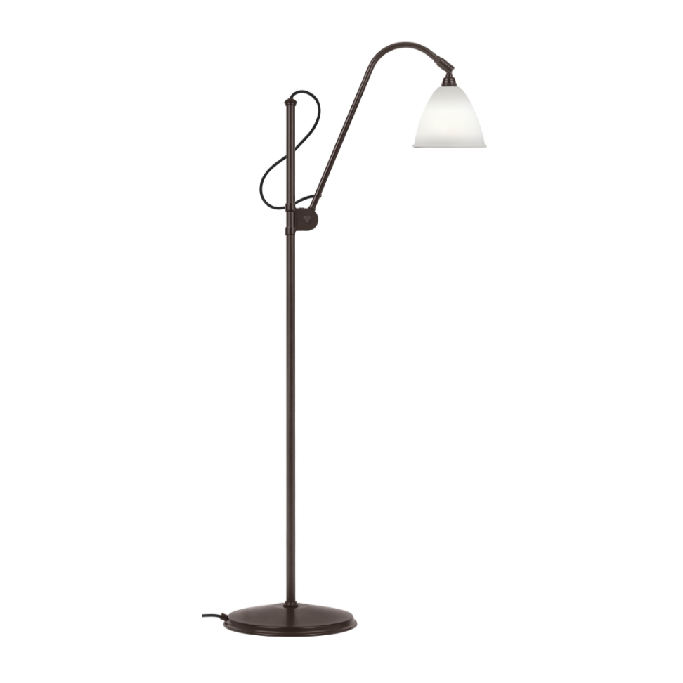 BESTLITE BL3 black floor lamp with porcelain shade