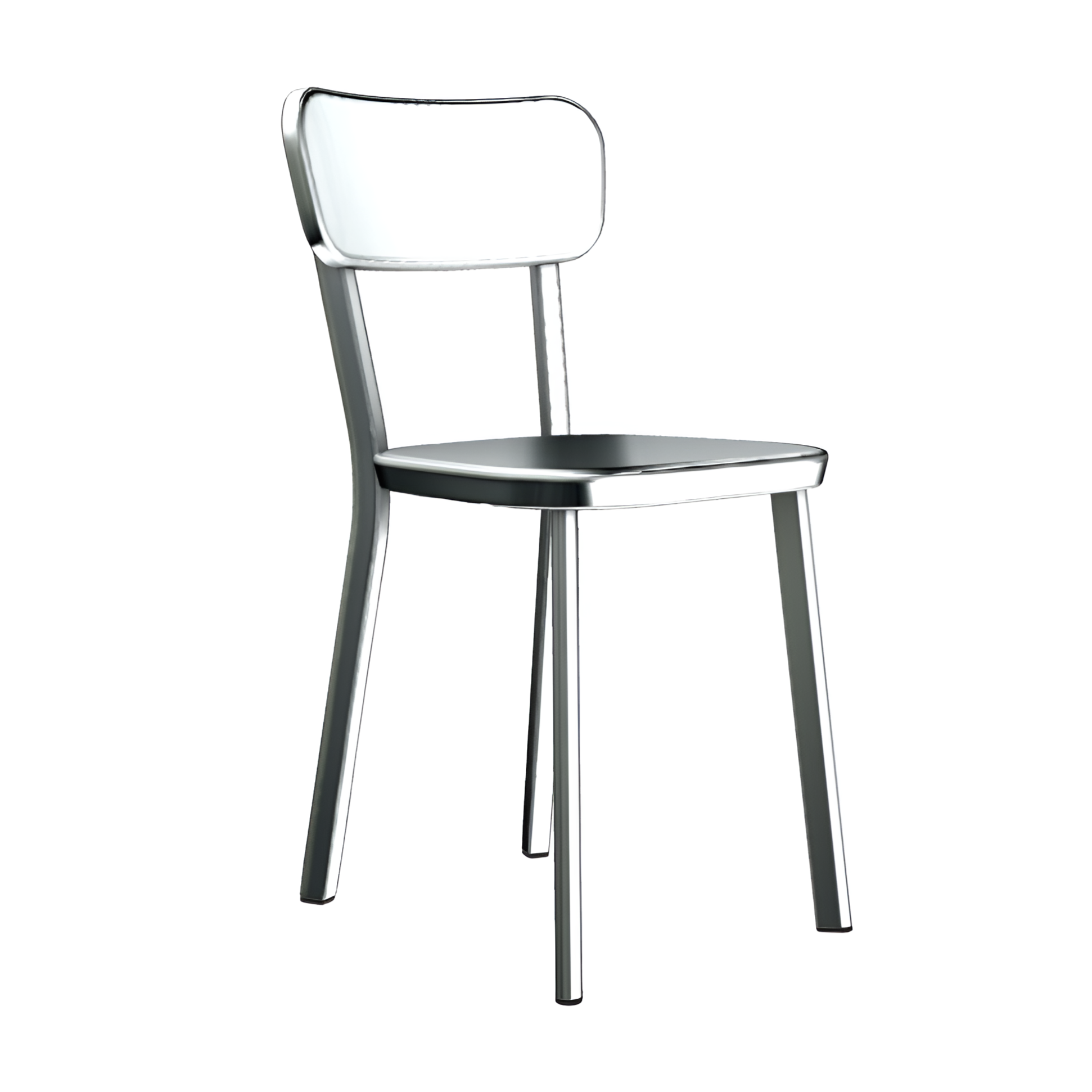 DEJA VU chair polished aluminum