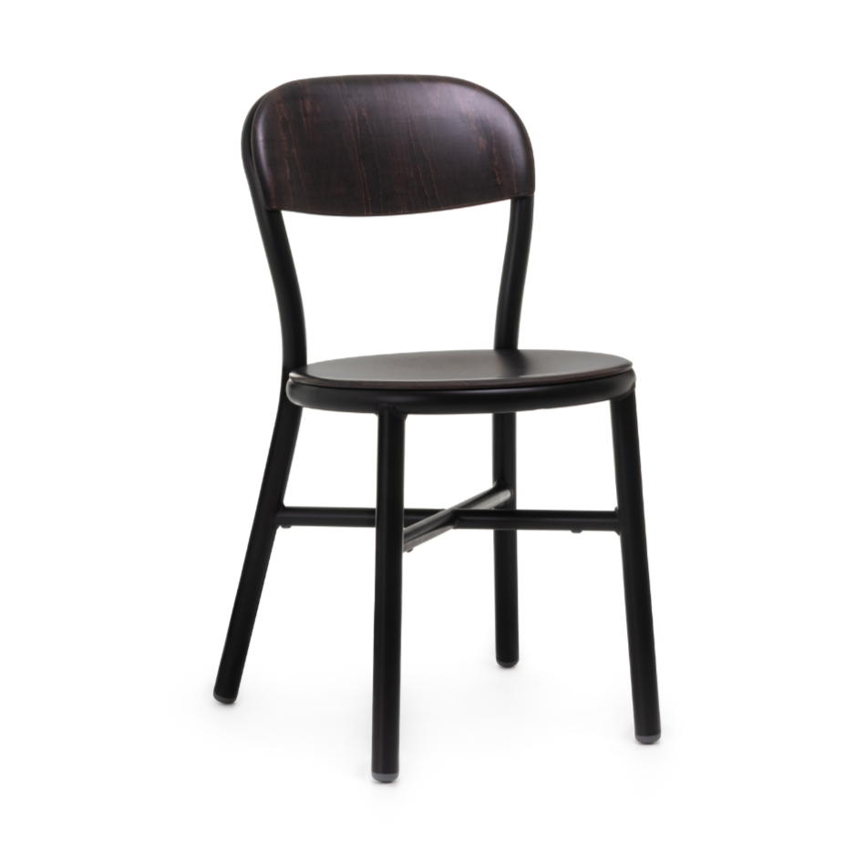 PIPE chair dark beech wood