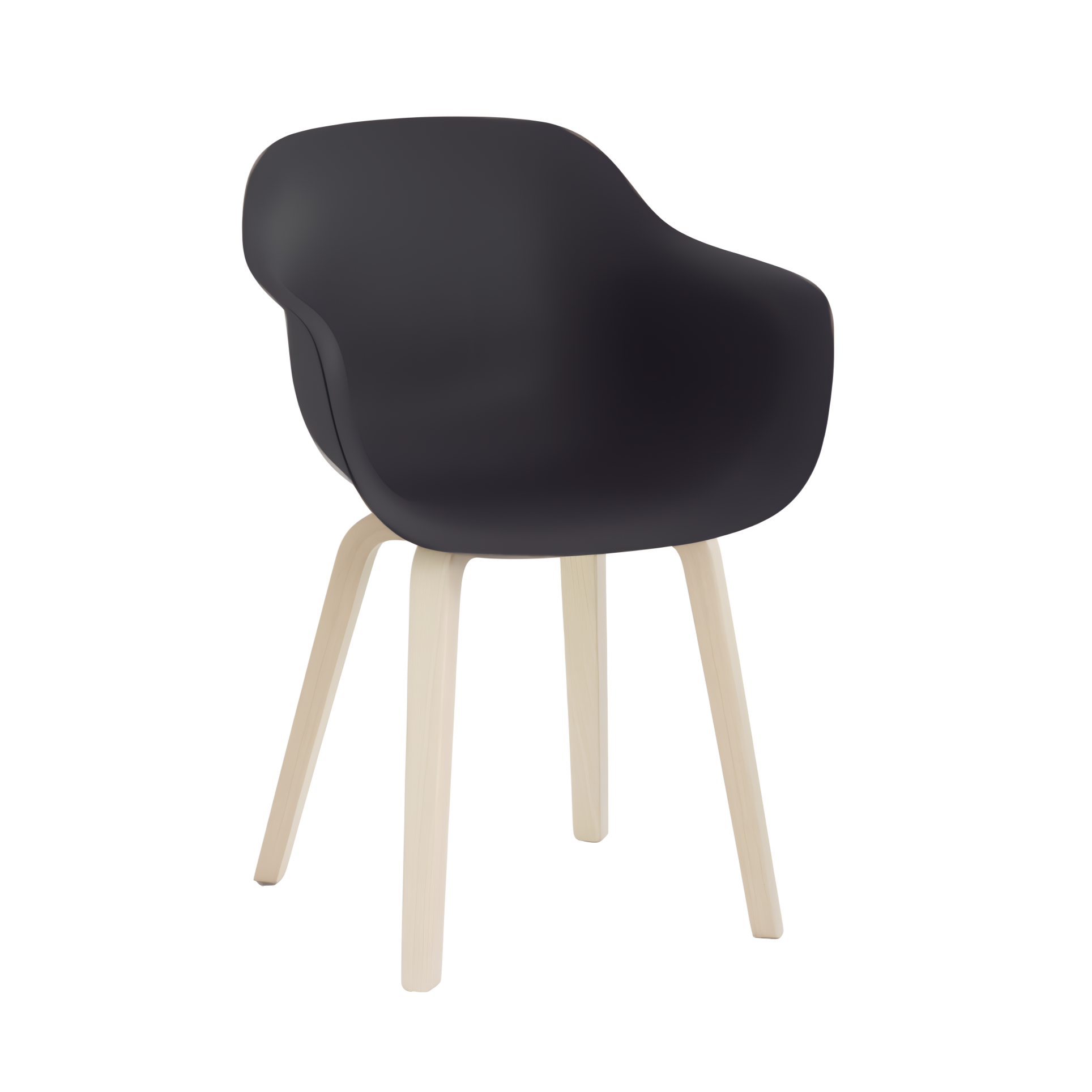 SUBSTANCE armchair in black with an ash base